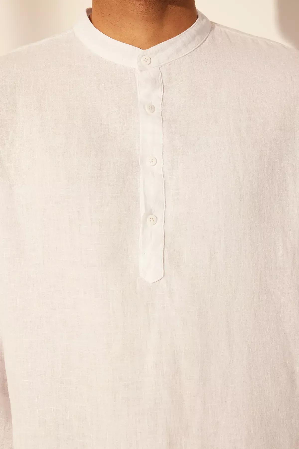 White Half Plate Shirt, C101_5696, large image number 4