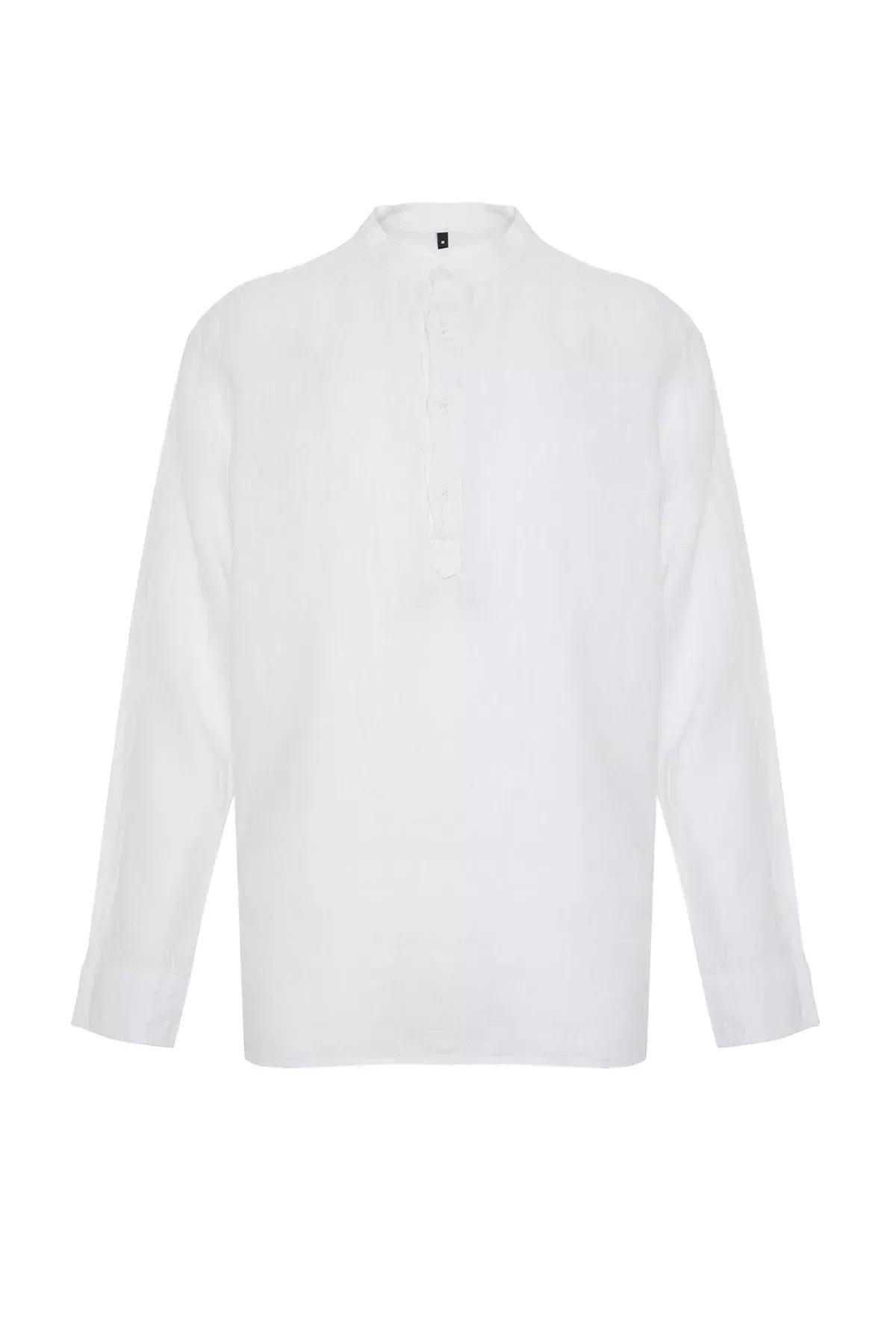 White Half Plate Shirt, C101_5696, large image number 5