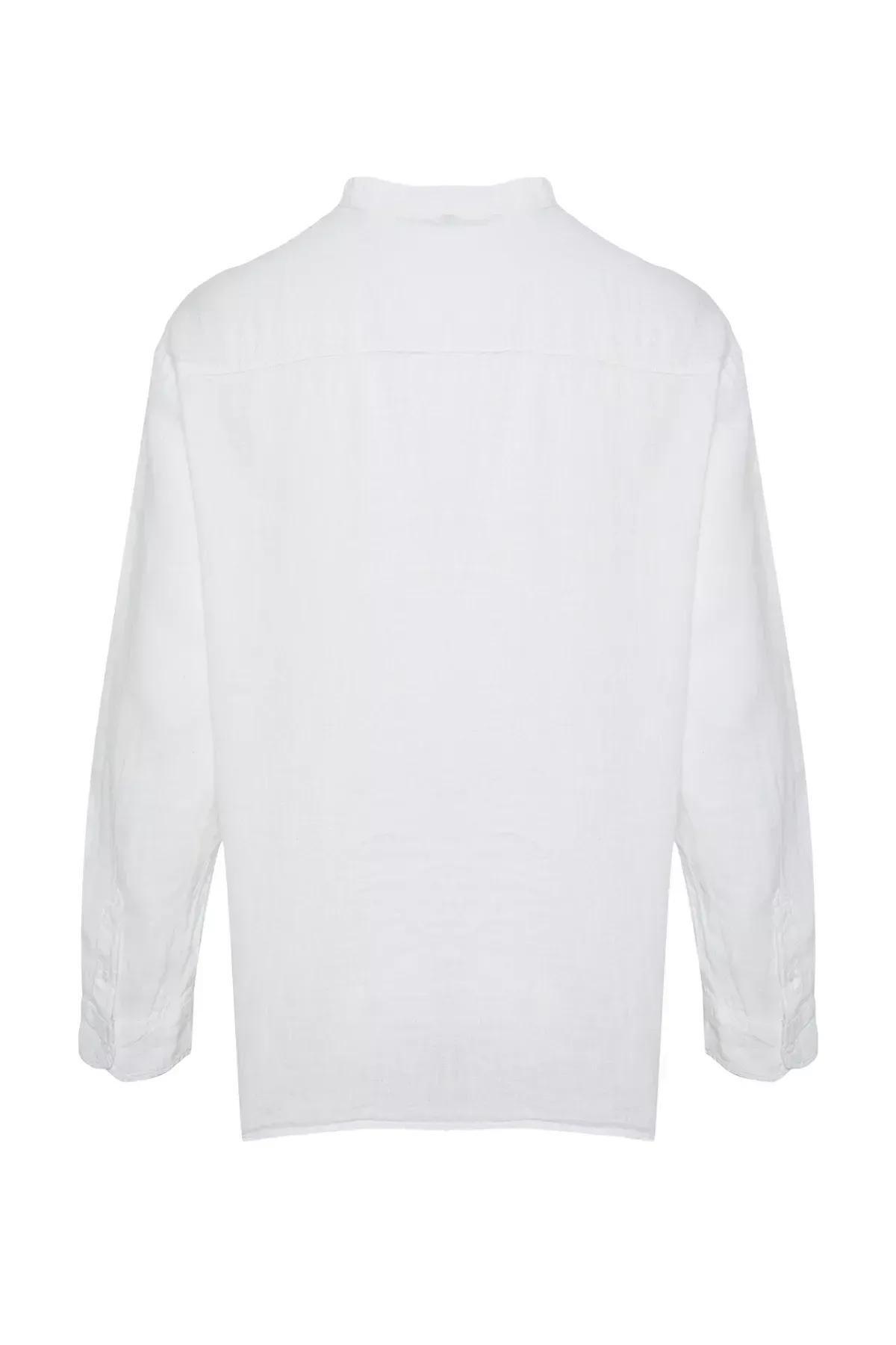 White Half Plate Shirt, C101_5696, large image number 6