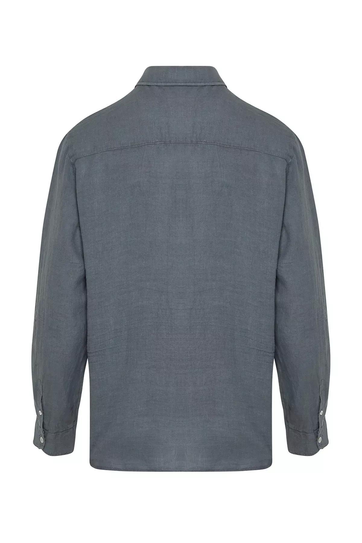 Grey Linen Shirt, , large image number 6