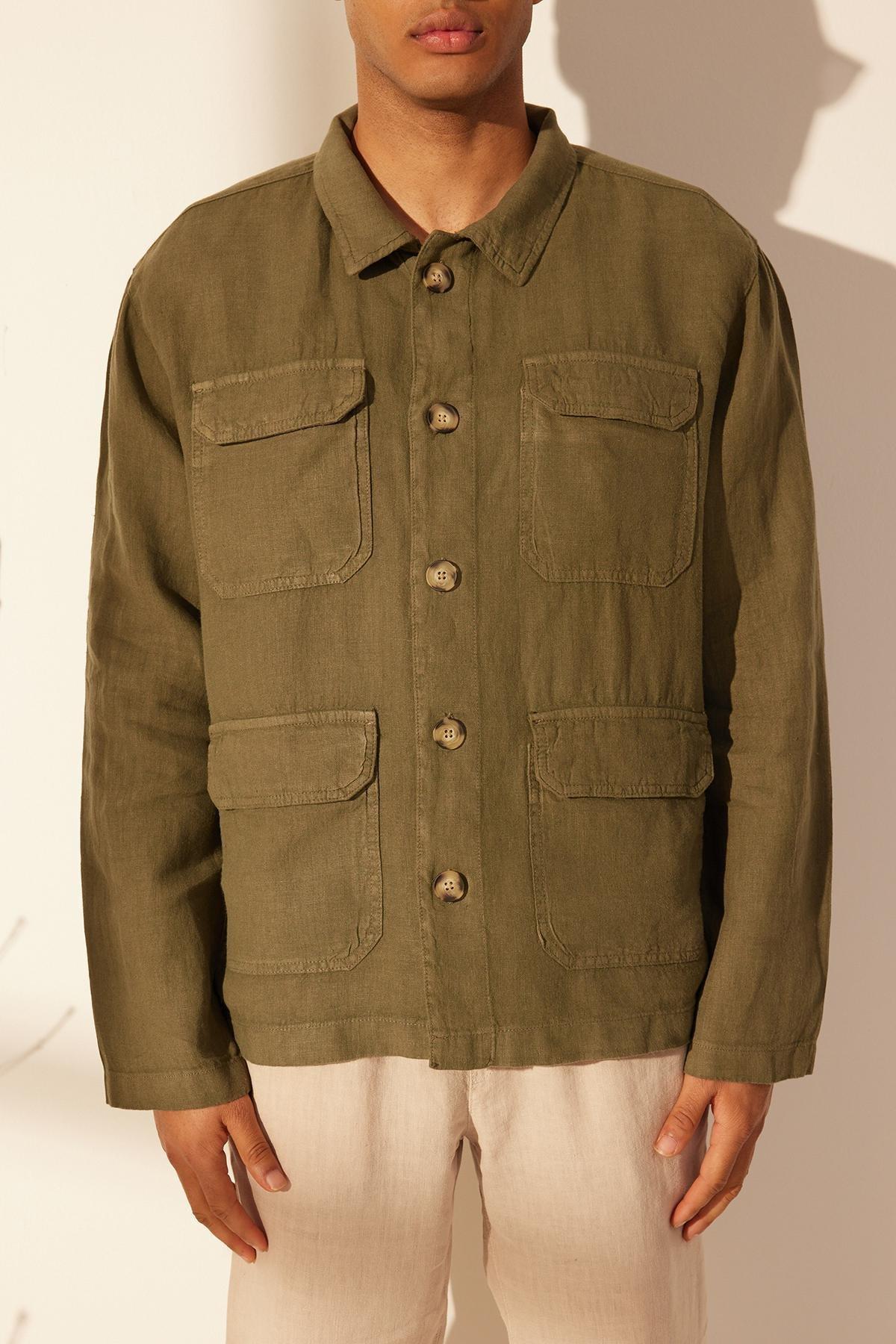 Khaki Limited Edition Linen Jacket, , large image number 2