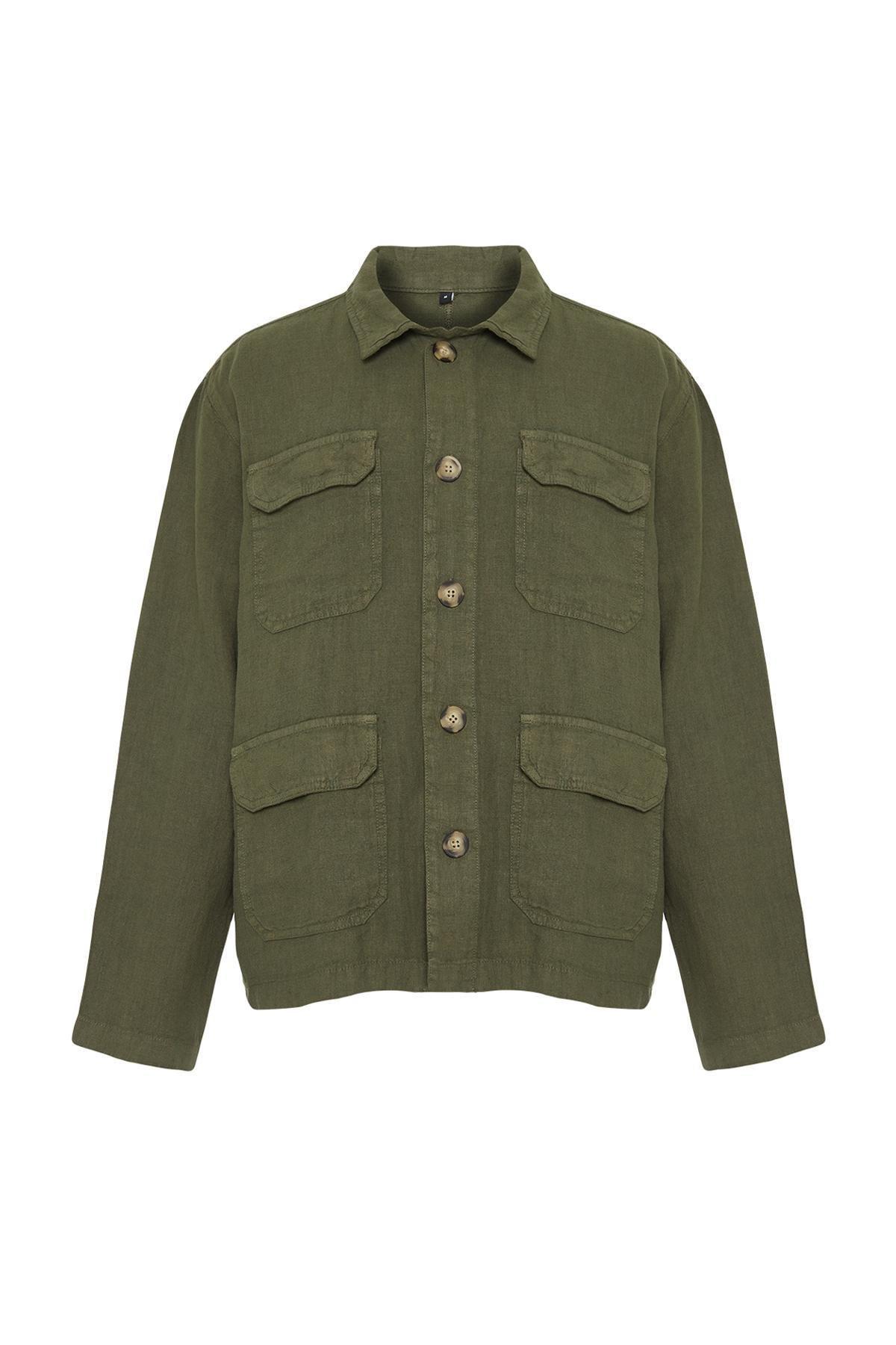 Khaki Limited Edition Linen Jacket, , large image number 4