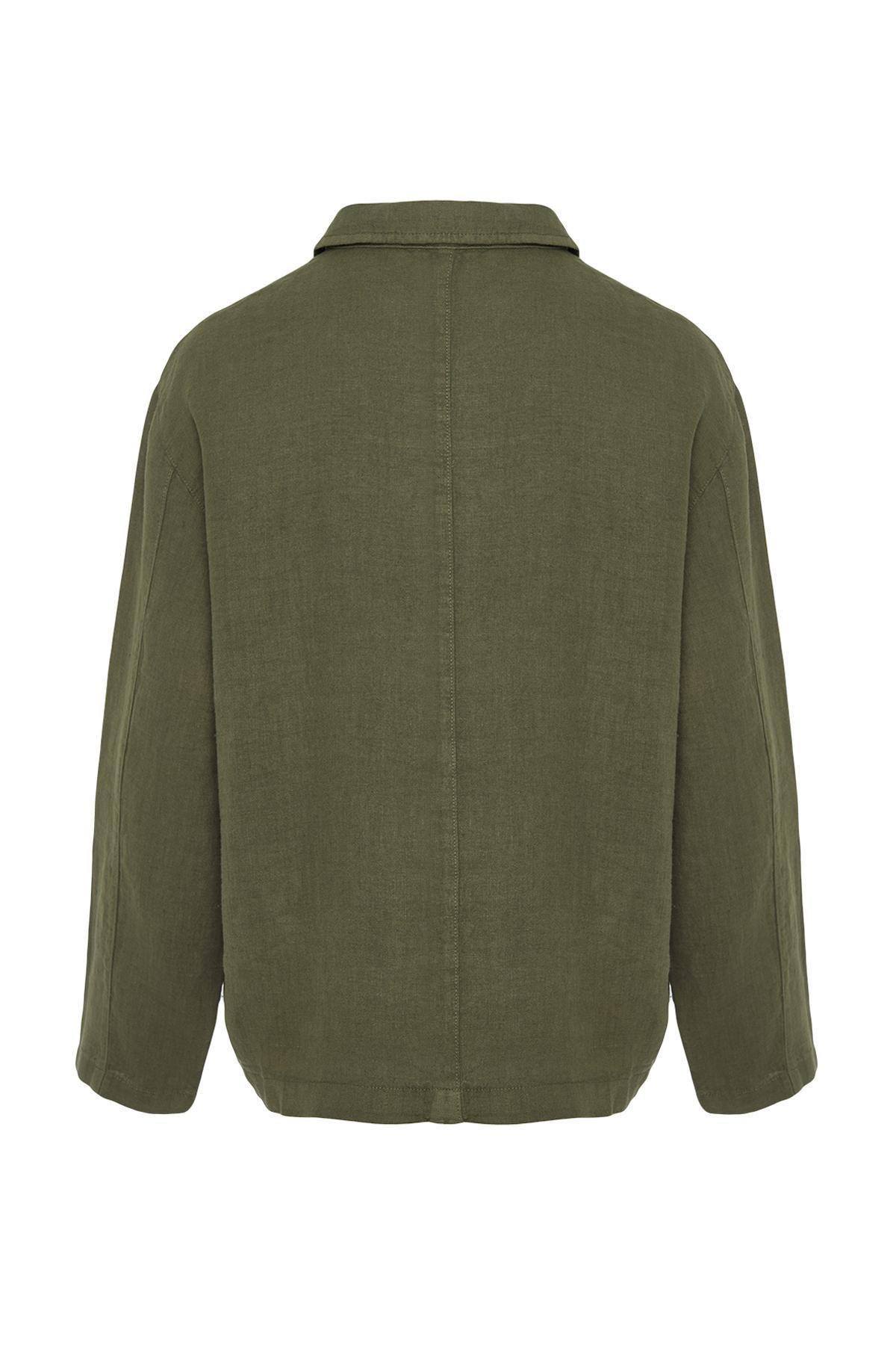 Khaki Limited Edition Linen Jacket, , large image number 5