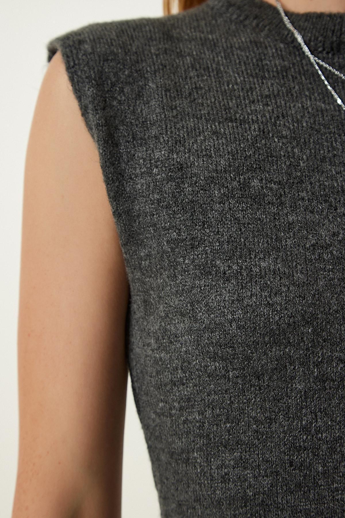 Grey Mini Knitwear Dress, C101_1573, large image number 3