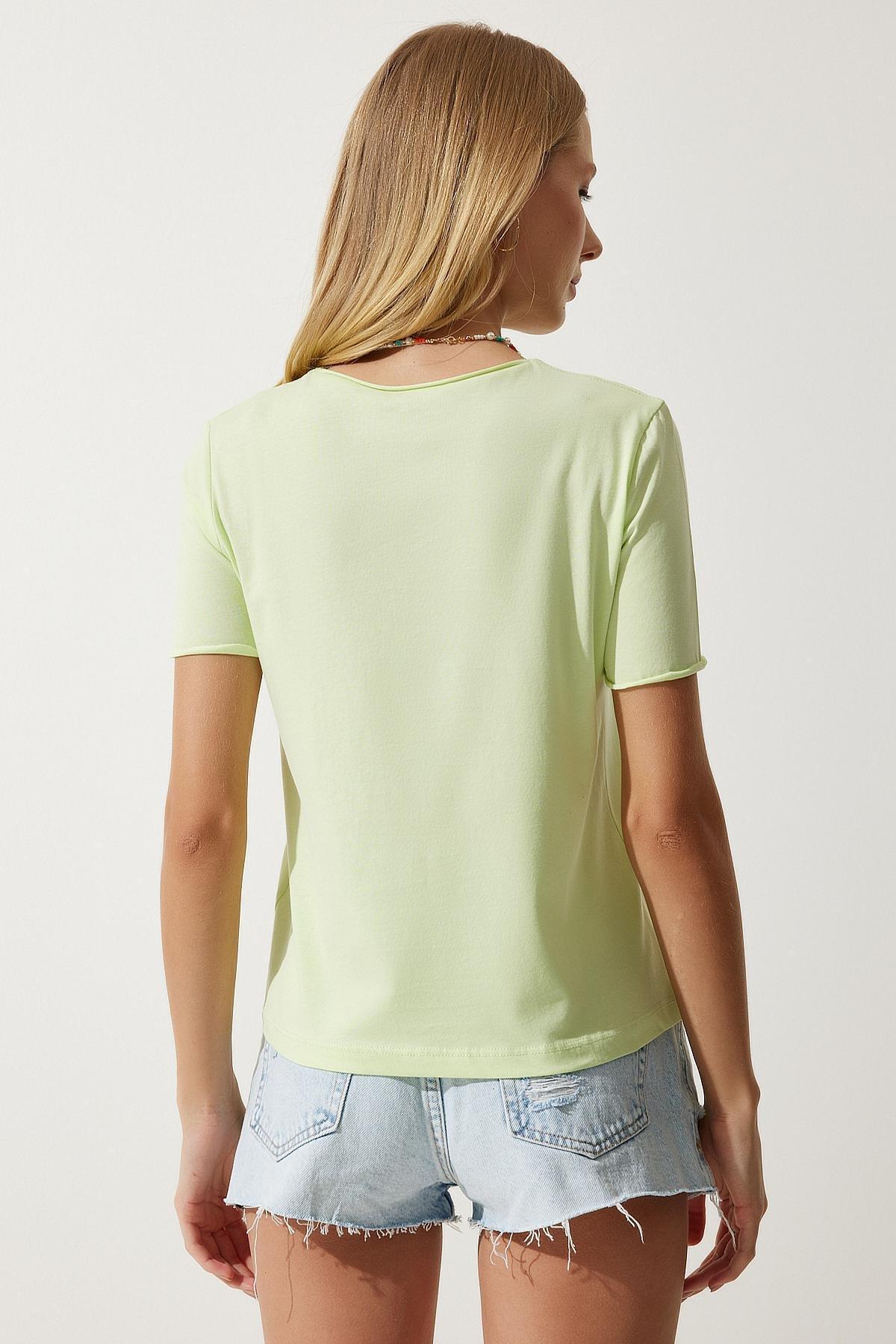 Green Crew Neck Knitted T-Shirt, , large image number 1