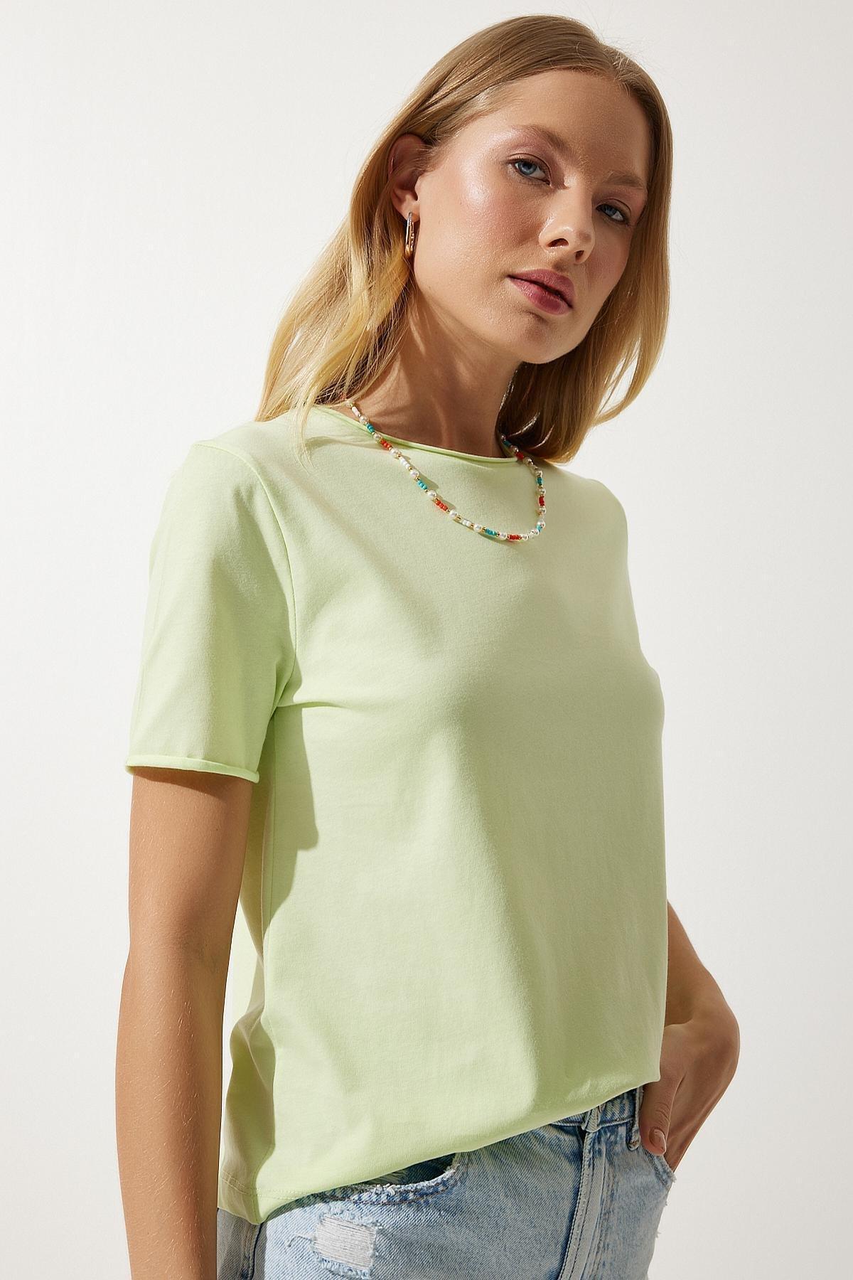 Green Crew Neck Knitted T-Shirt, , large image number 3