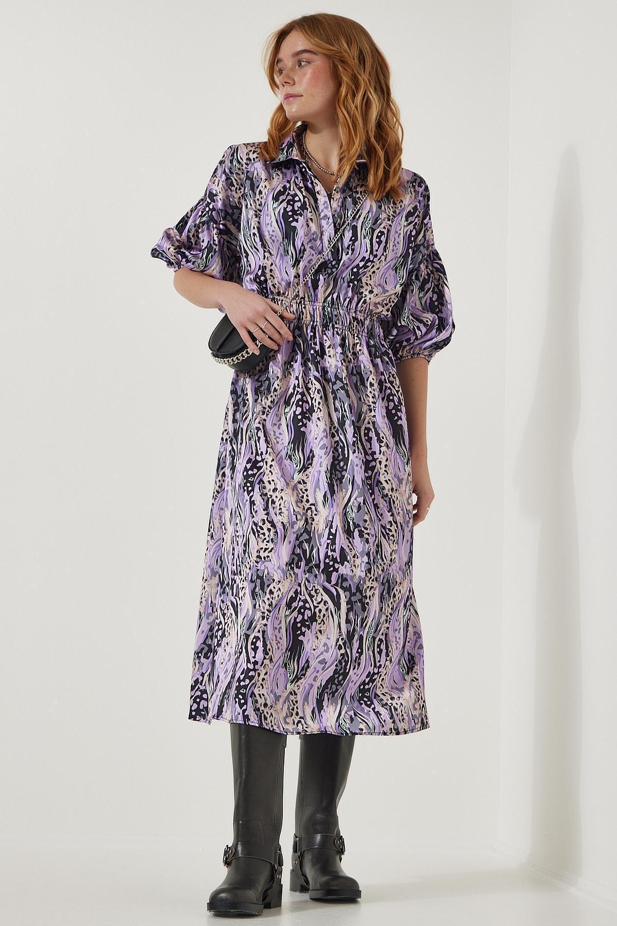 Purple Patterned Dress, , large image number 3