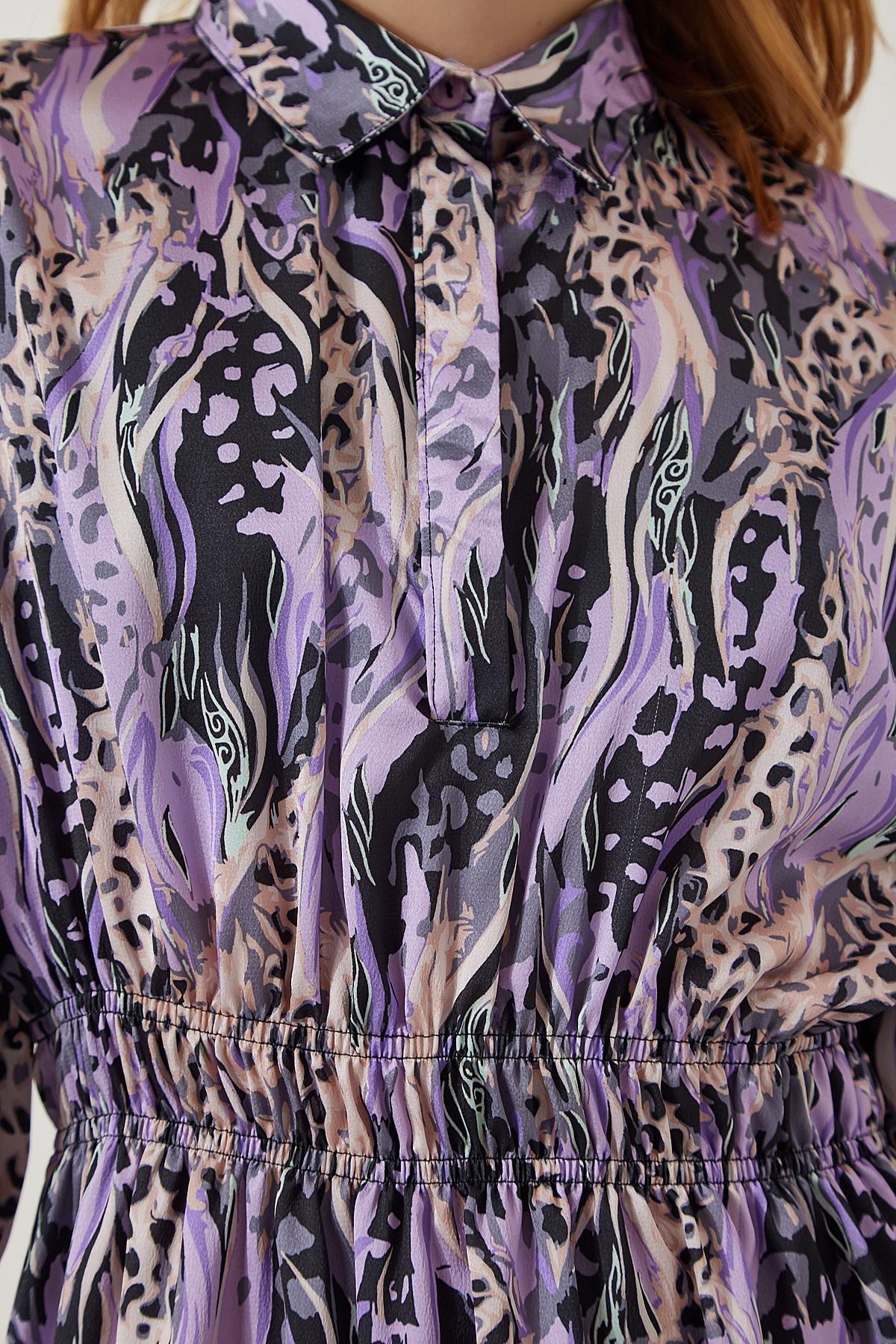 Purple Patterned Dress, , large image number 4
