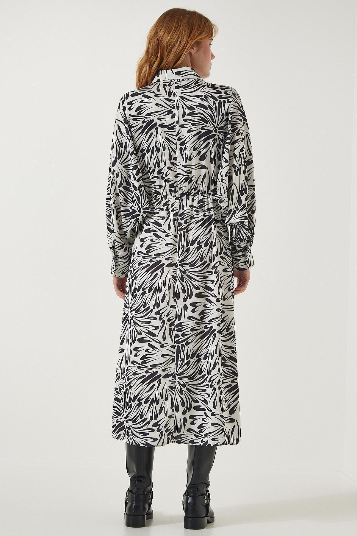 Multicolour Patterned Buttoned Dress, C101_1458, large image number 6