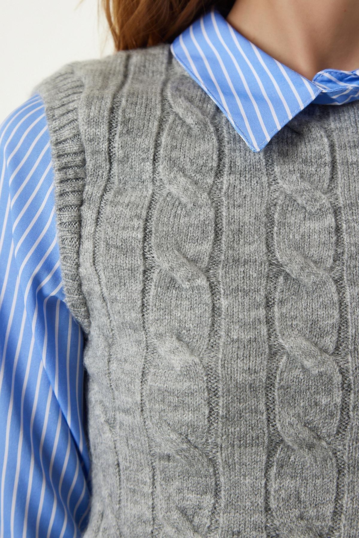 Multicolour Collared Sweater Striped Shirt, , large image number 3