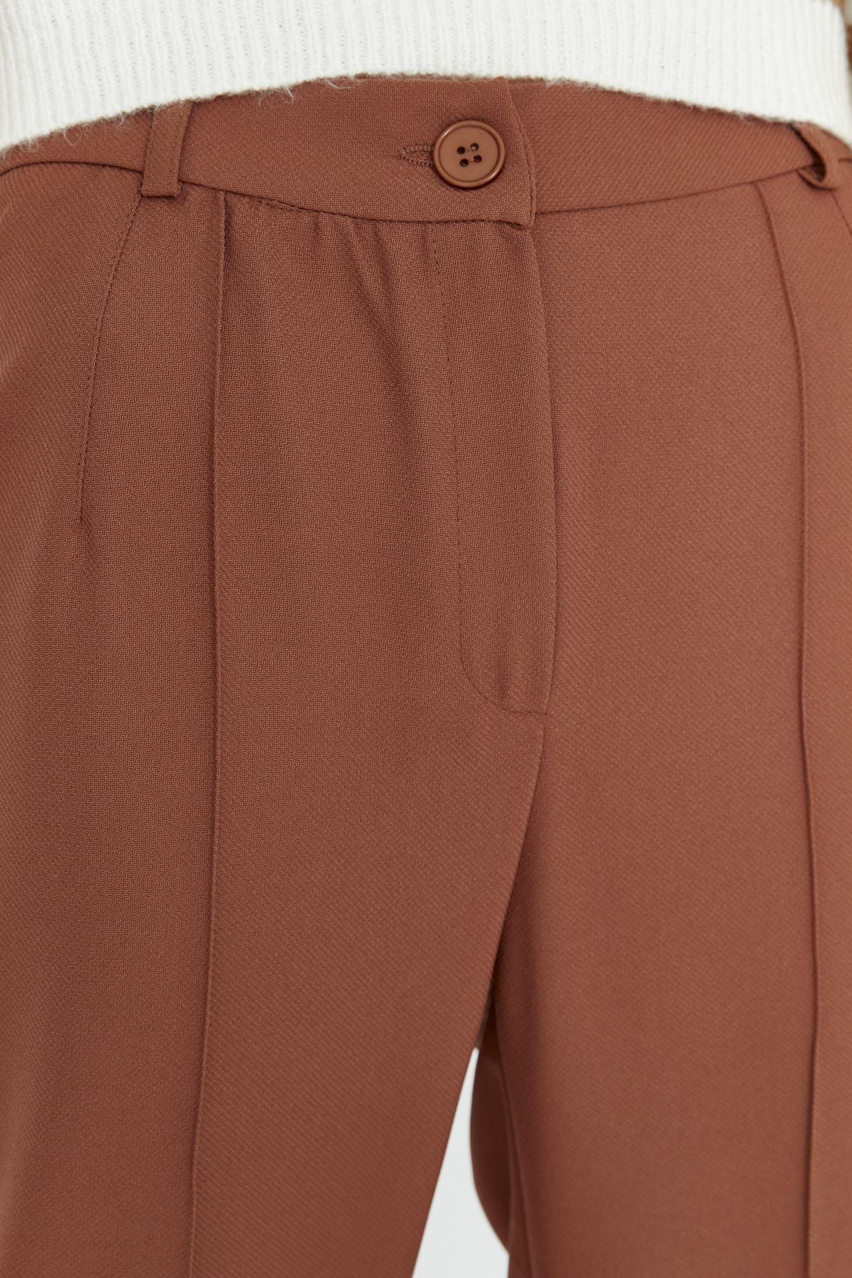 Brown High Waist Wide Leg Pants, , large image number 7
