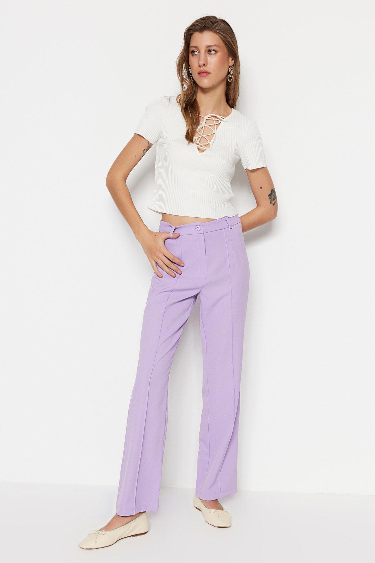 بلوزة بقصة عادية، بنفسجي, Purple, large image number 0