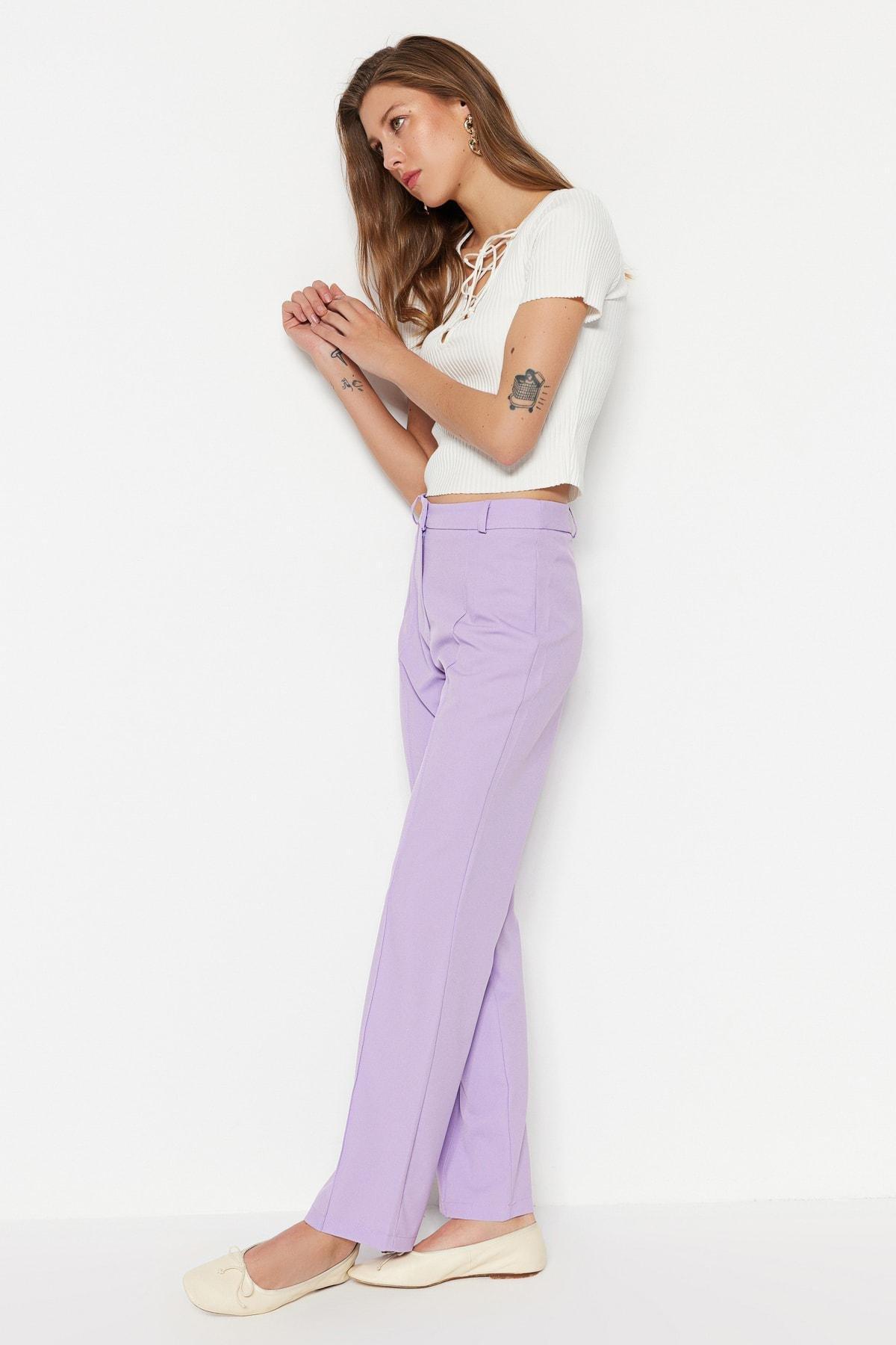 بلوزة بقصة عادية، بنفسجي, Purple, large image number 2