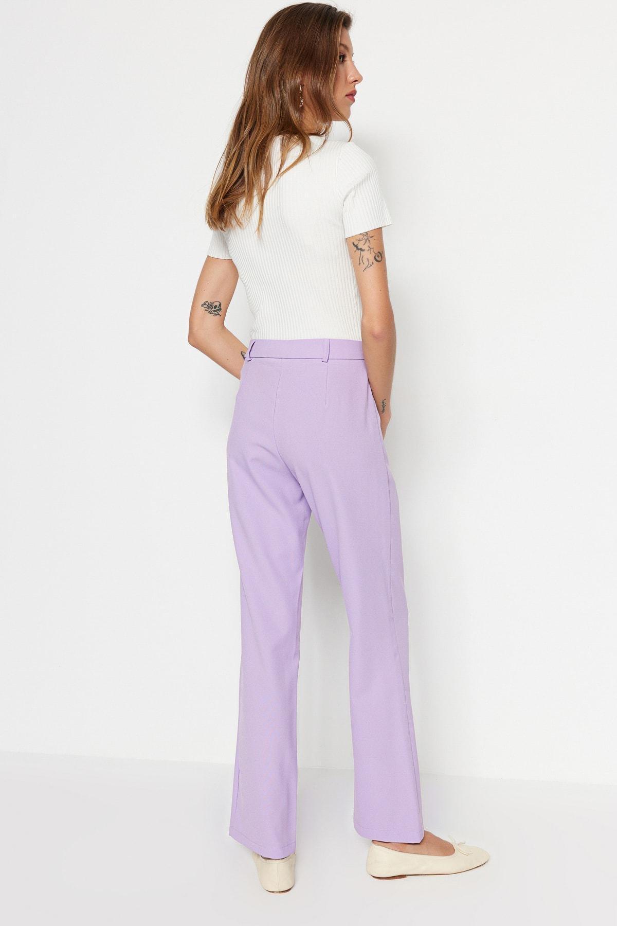 بلوزة بقصة عادية، بنفسجي, Purple, large image number 4