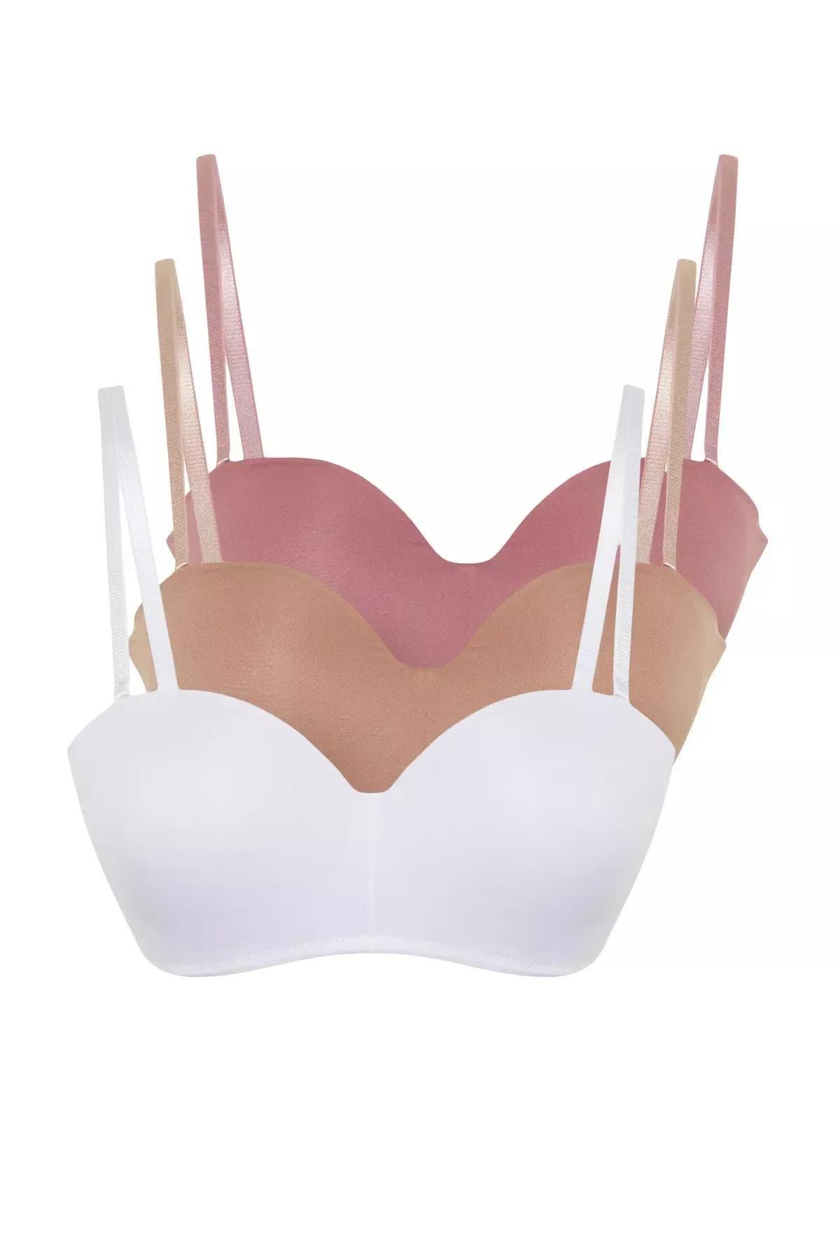 Multicolour Strapless Knitted Bra, Set Of 3, C101_5710, large image number 5