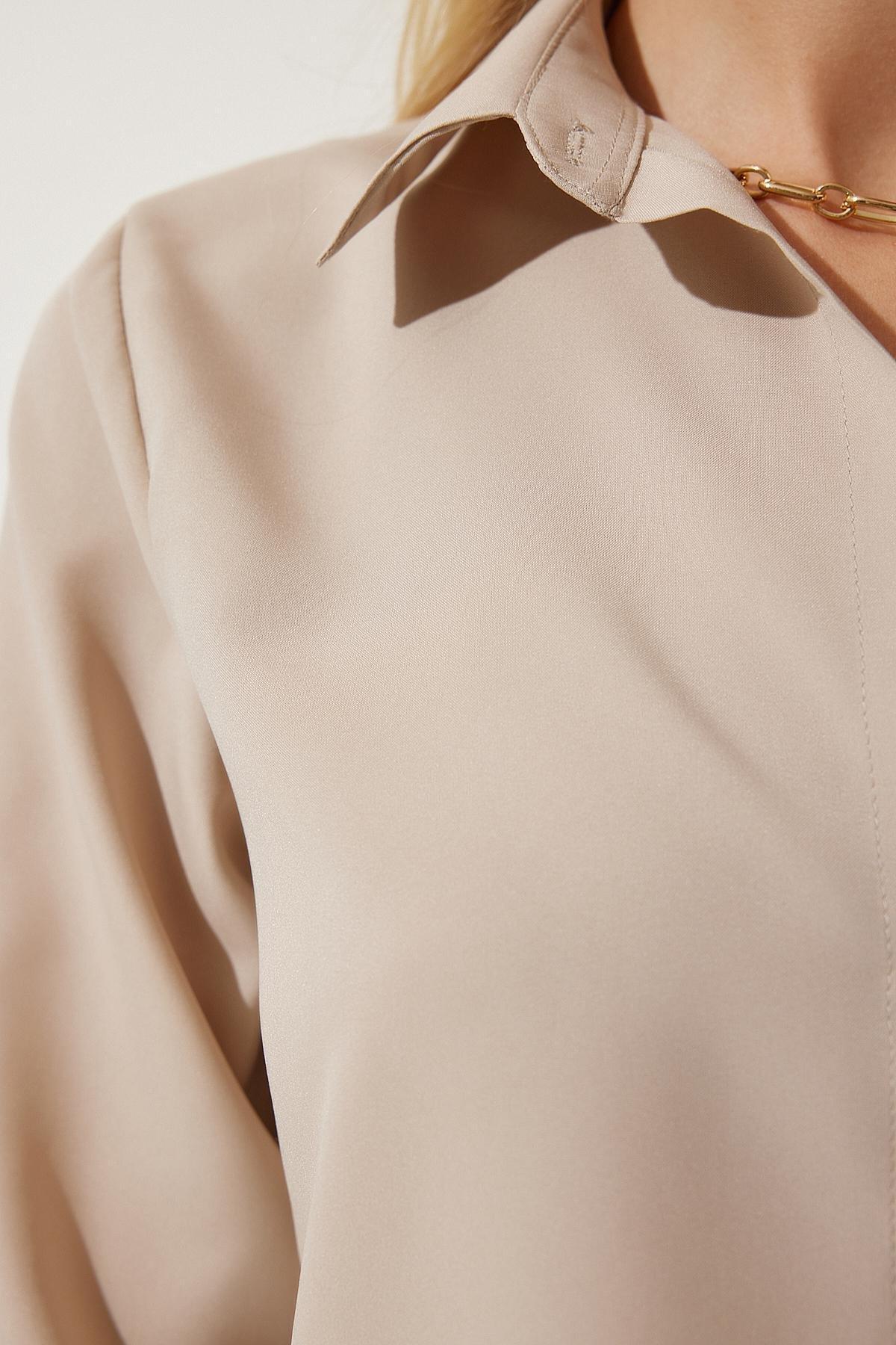 Mink Textured Basic Shirt, , large image number 3