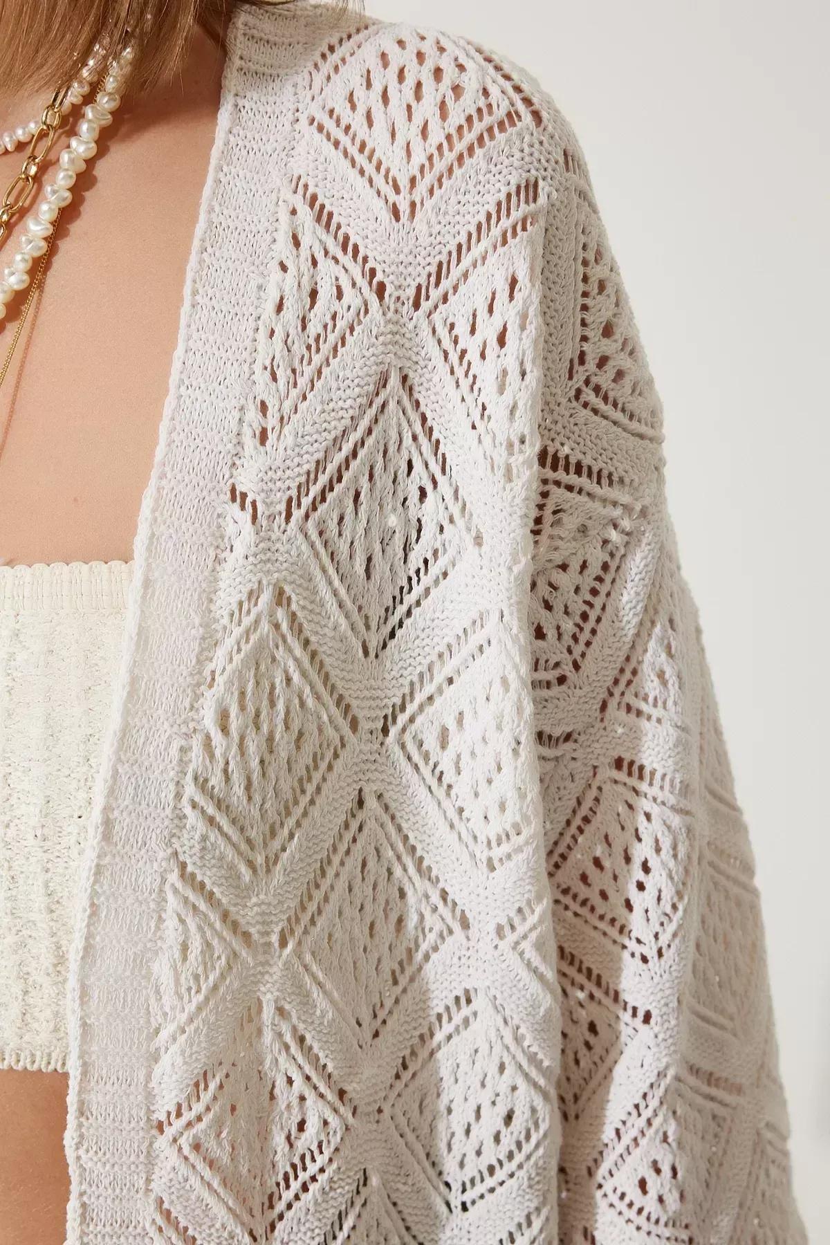 Cream Seasonal Knitwear Cardigan, Cream, large image number 7