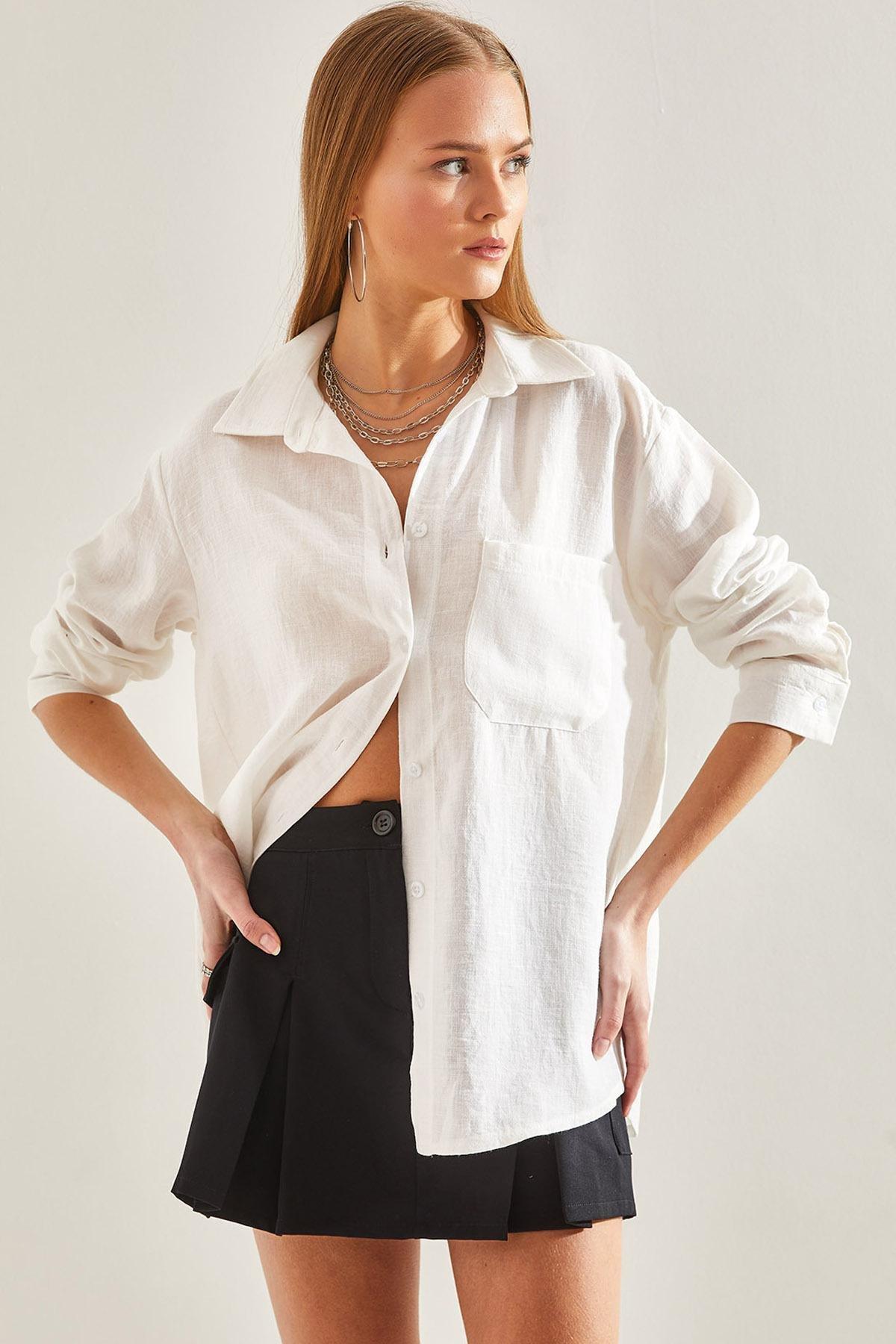 White Single Pocket Shirt, , large image number 0