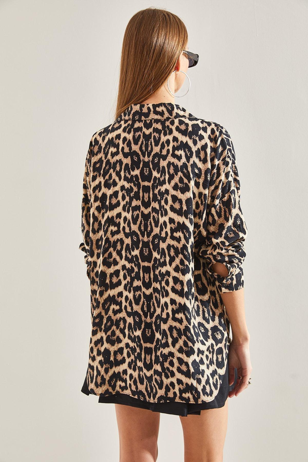 Multicolour Leopard Pattern Shirt, , large image number 2