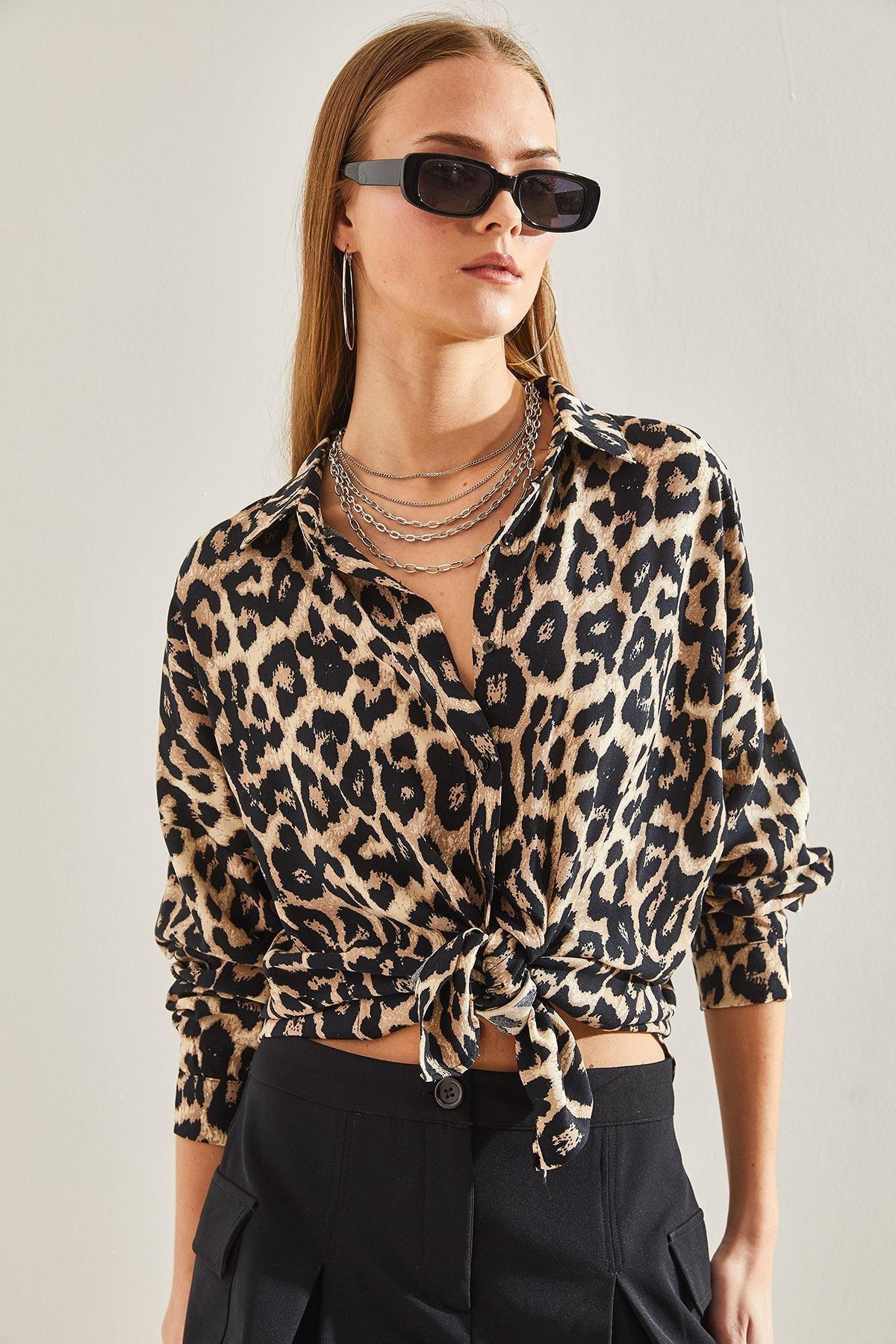 Multicolour Leopard Pattern Shirt, , large image number 5