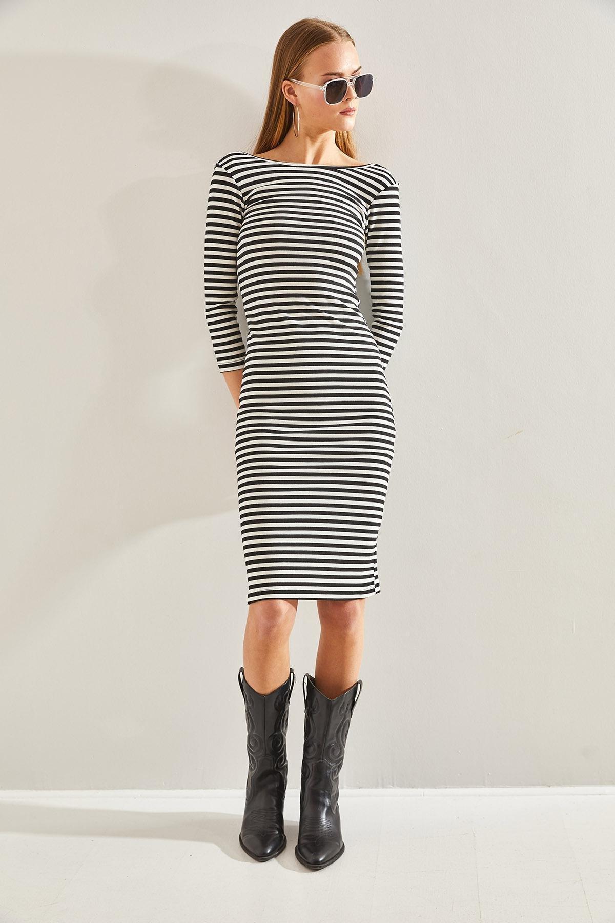 Multicolour Striped Dress, , large image number 1