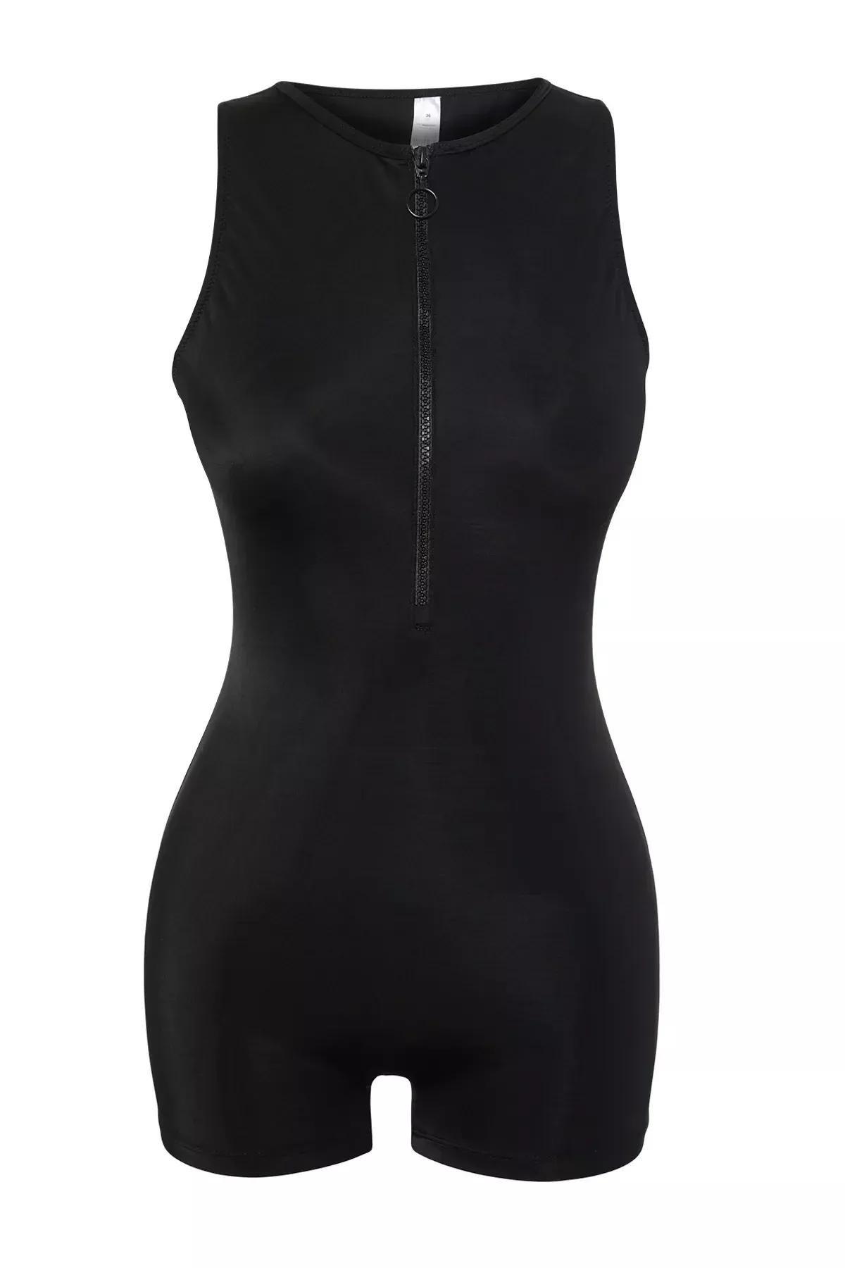 Black Halter Neck Swimsuit, C101_5720, large image number 5