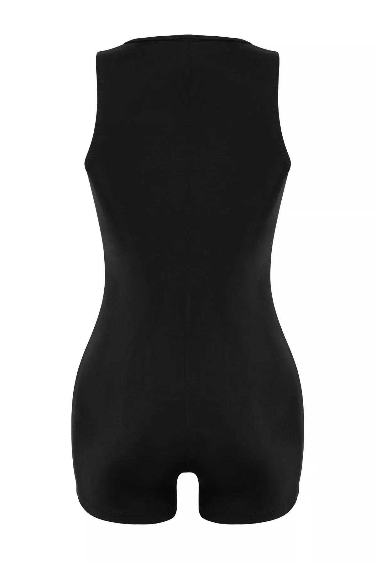 Black Halter Neck Swimsuit, C101_5720, large image number 7