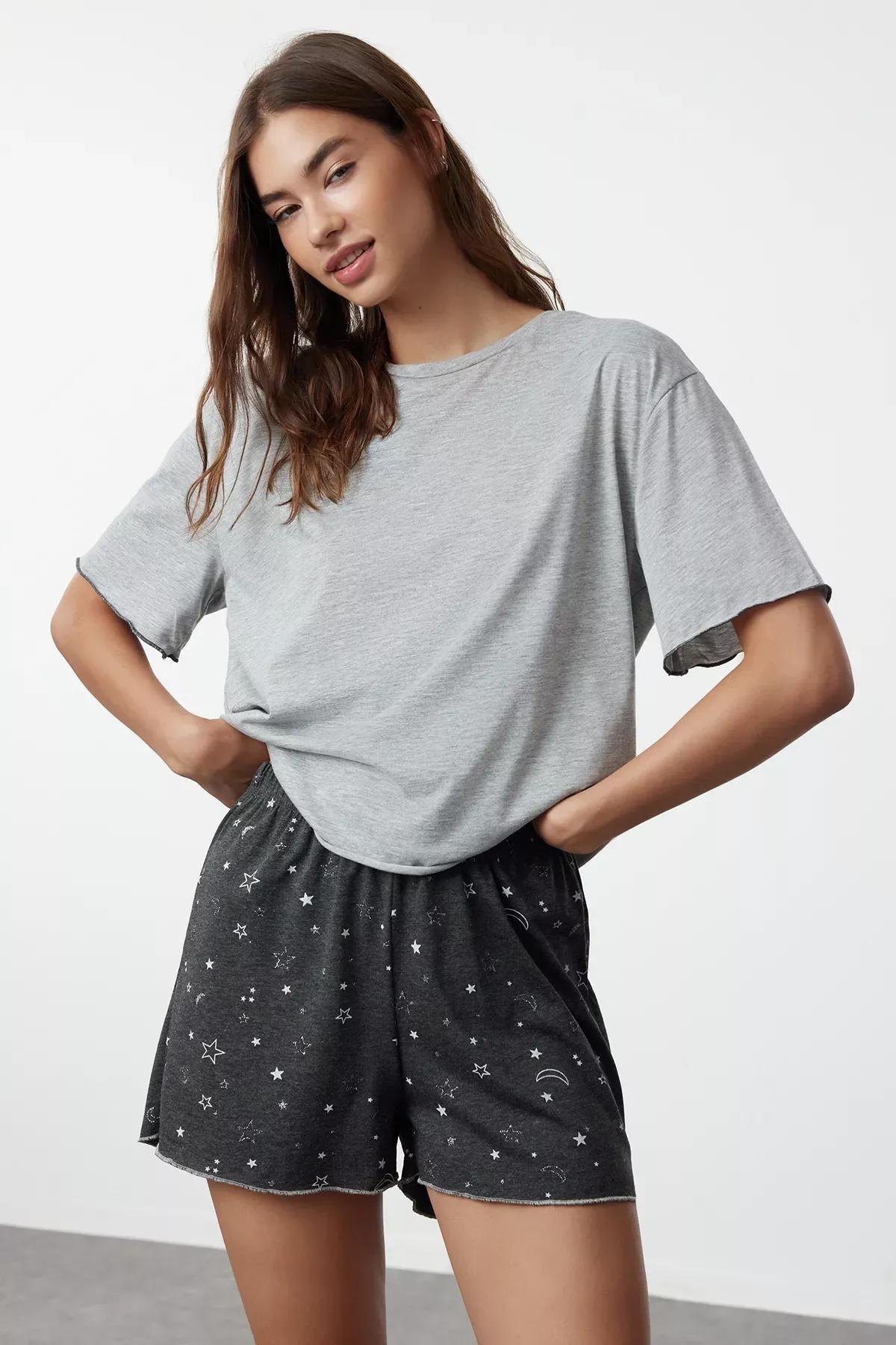 Grey Galaxy Pajama Set, , large image number 0