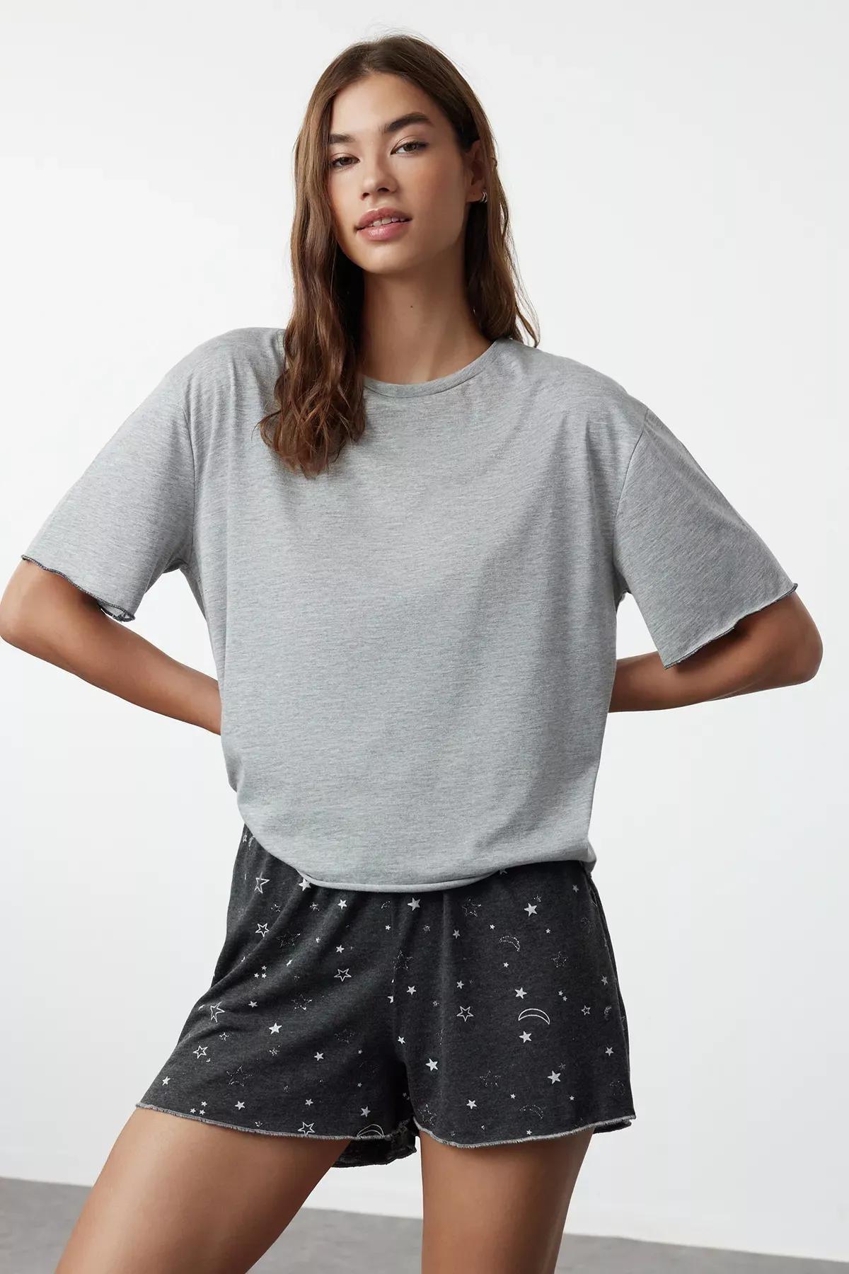 Grey Galaxy Pajama Set, , large image number 1