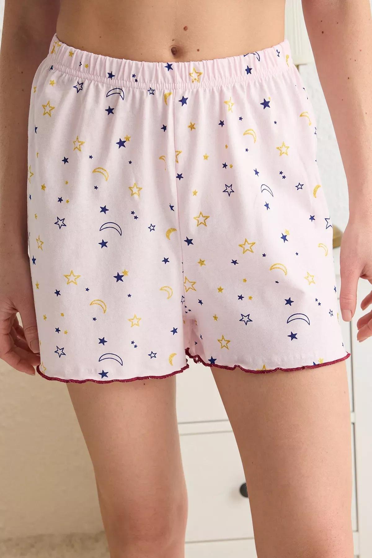 Red Galaxy Patterned Pajama Set, C101_7277, large image number 3