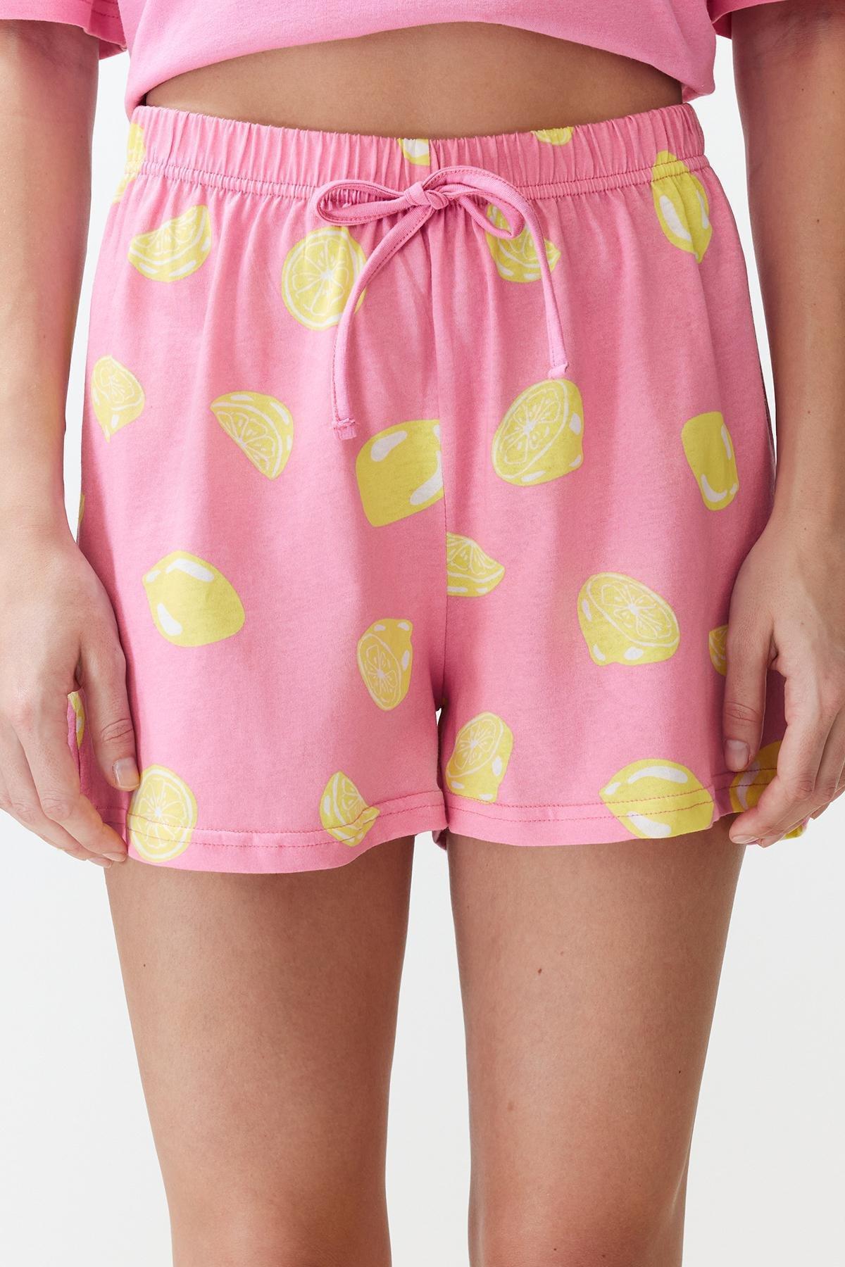 Pink Printed Knitted Pyjamas Set, , large image number 2