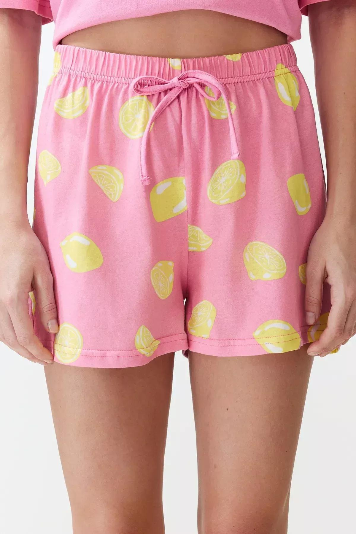 Pink Printed Knitted Pyjamas Set, Pink, large image number 3