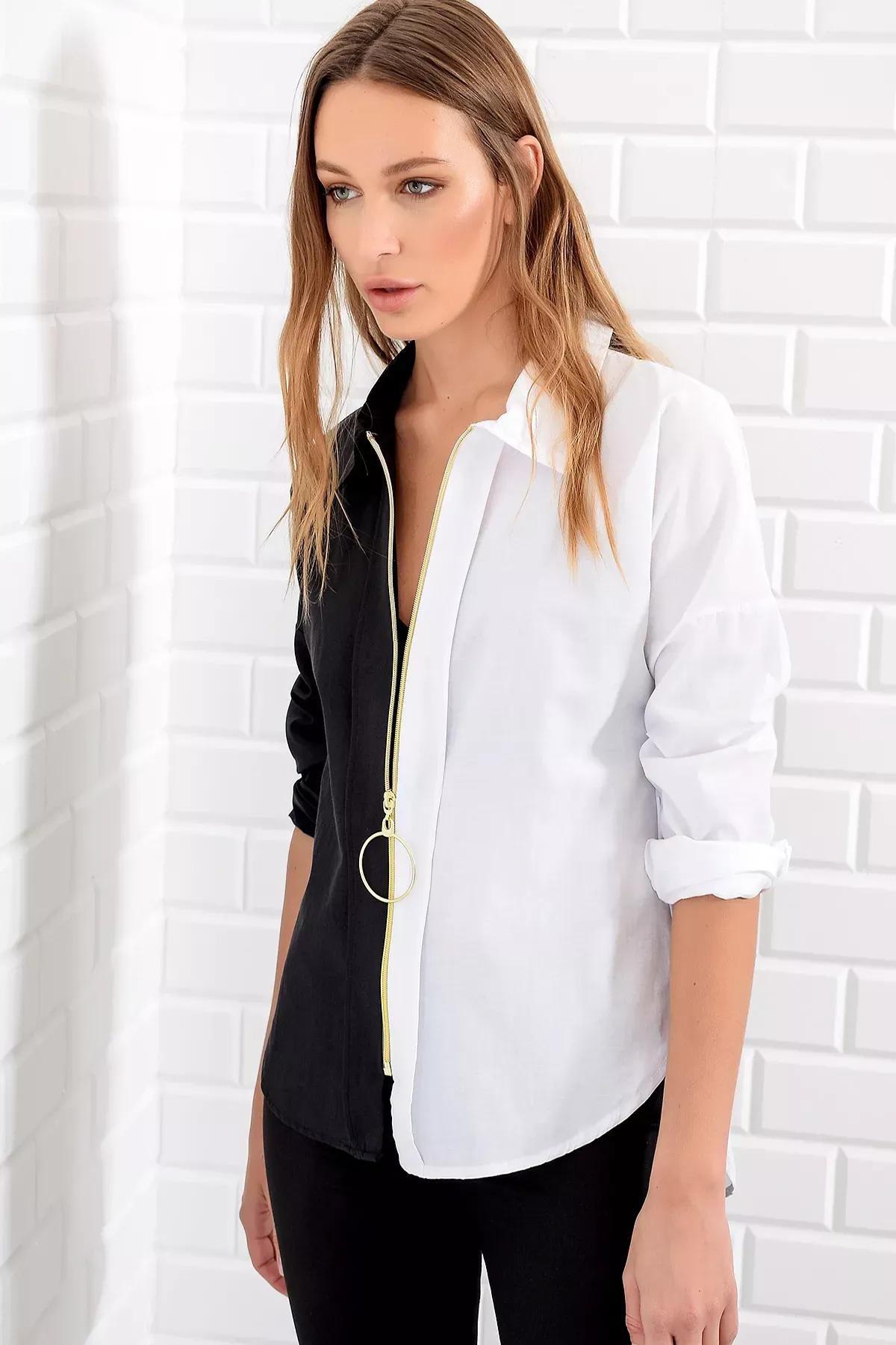 Black Colourblock Shirt, , large image number 3