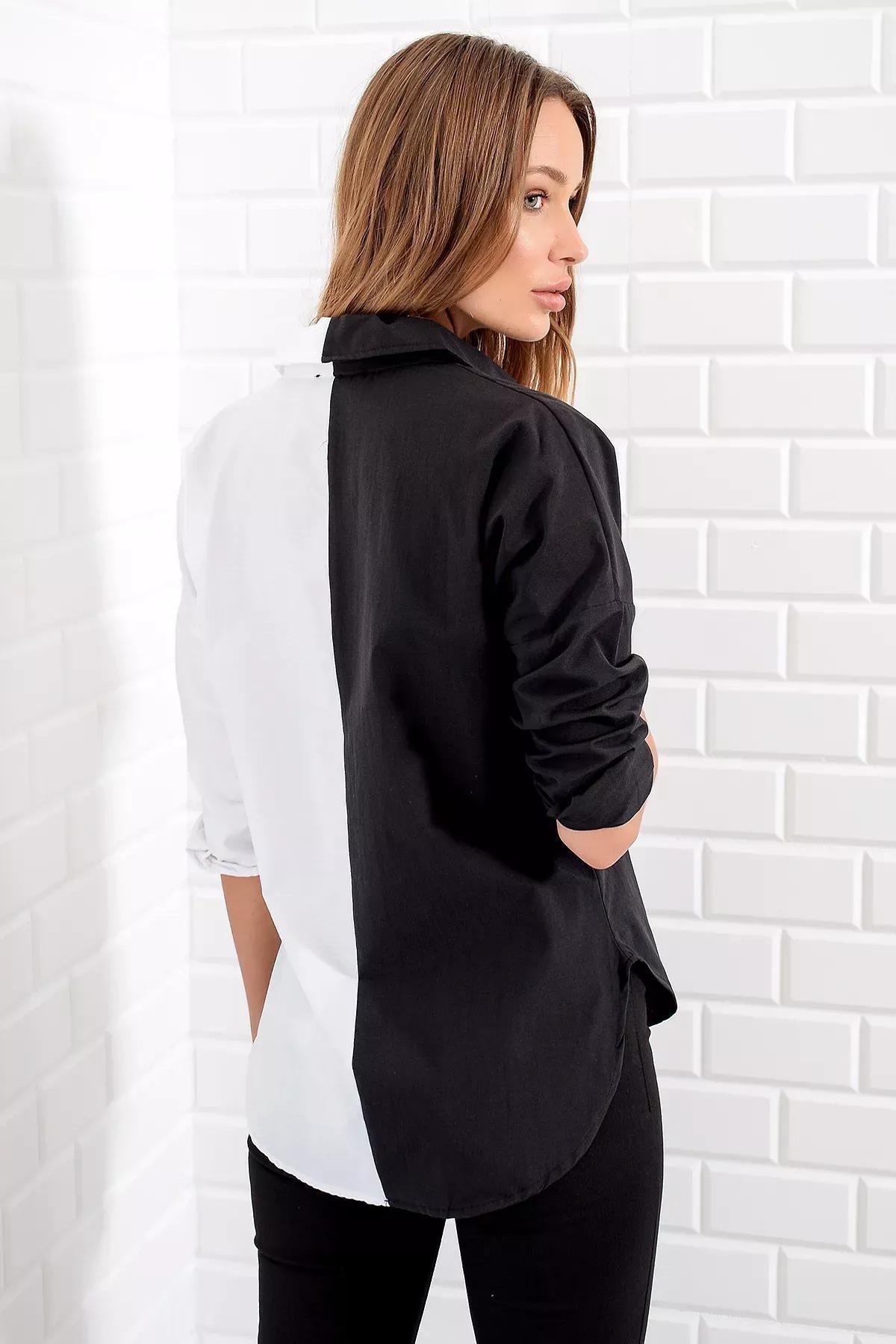 Black Colourblock Shirt, Black, large image number 4