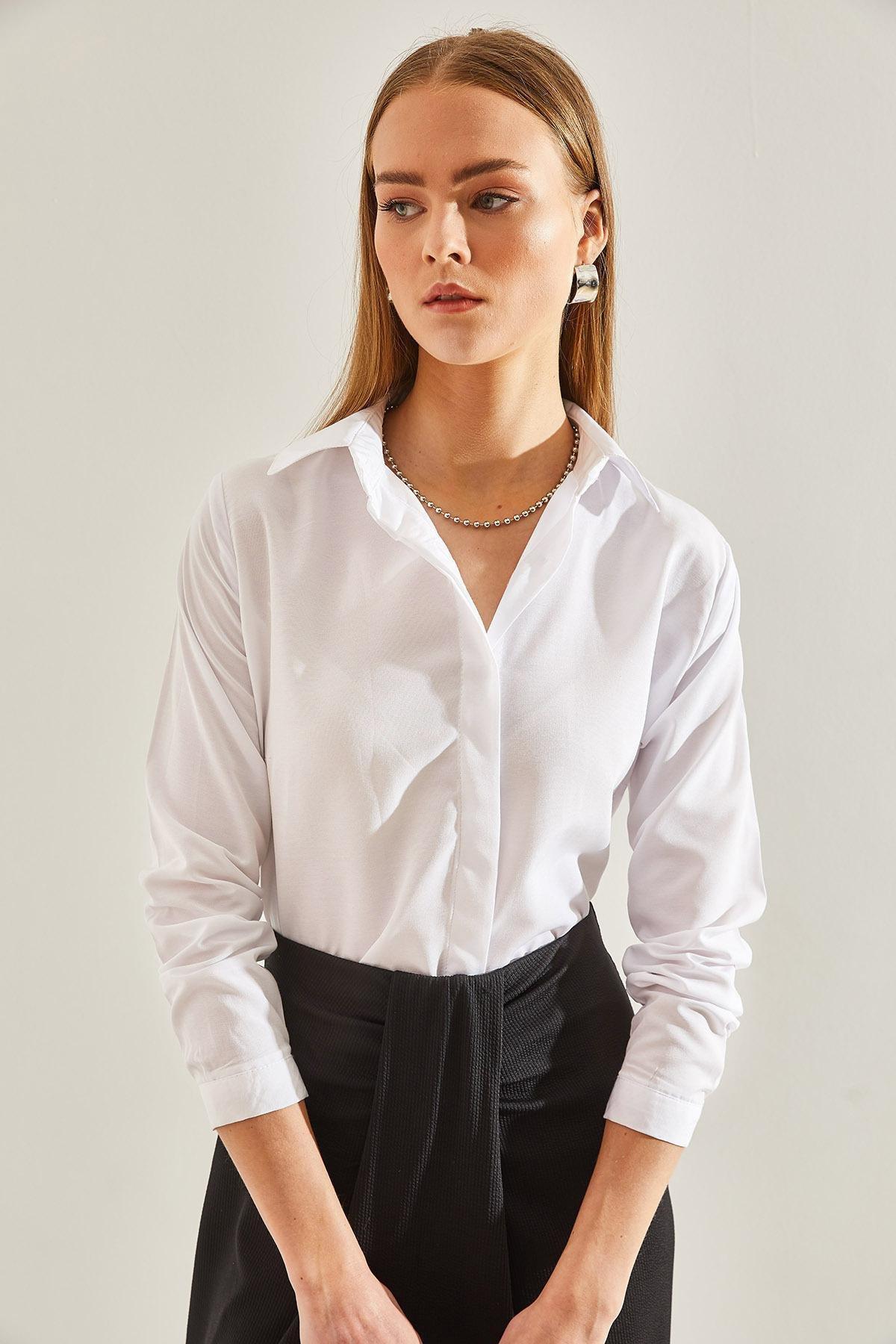 White Basic Shirts, , large image number 3
