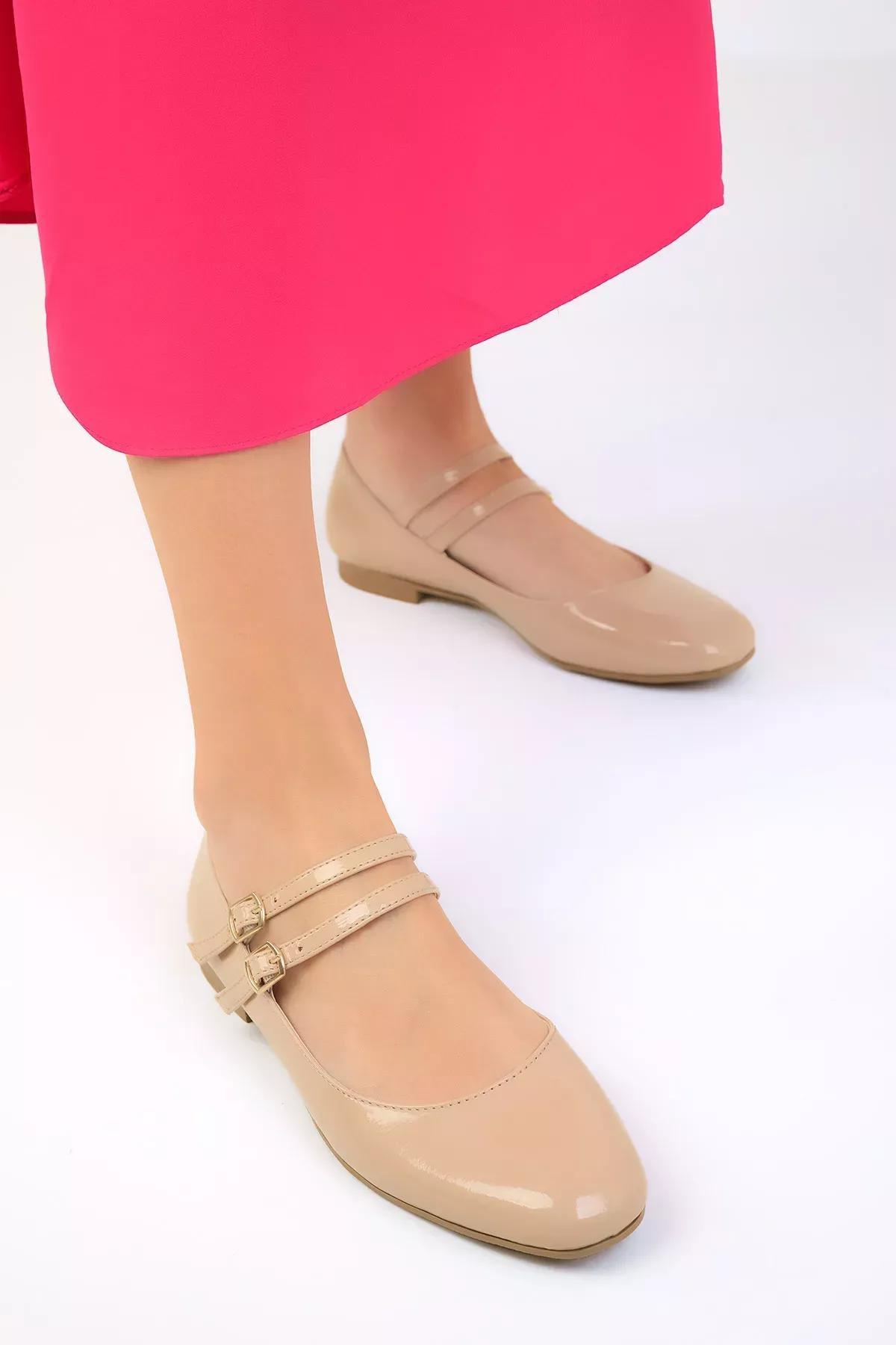 Brown Patent Leather Flats, C101_6720, large image number 5