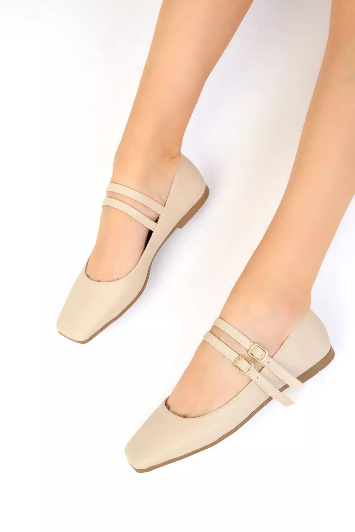 Beige Ballerinas, , large image number 4