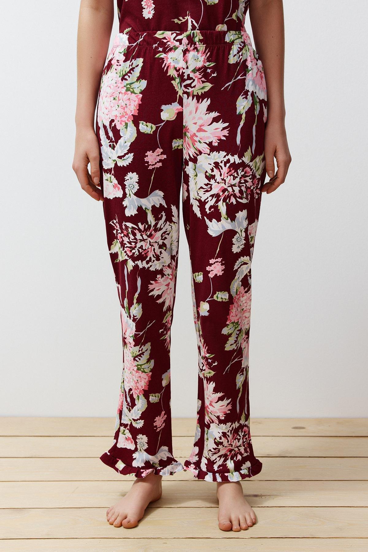 Multicolour Floral Ruffle Knitted Pyjamas Set, C101_5710, large image number 3