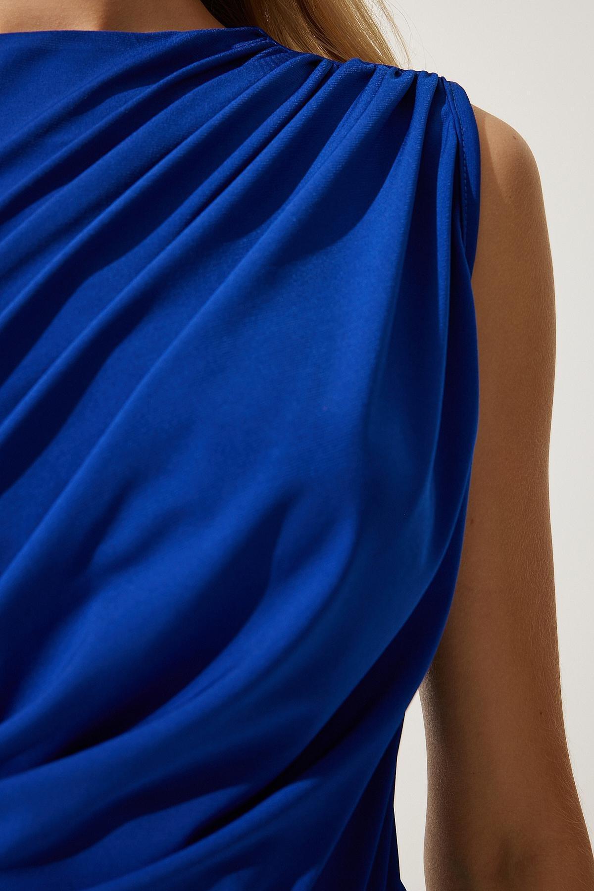 Cobalt Sleeveless Knitted Blouse, , large image number 3