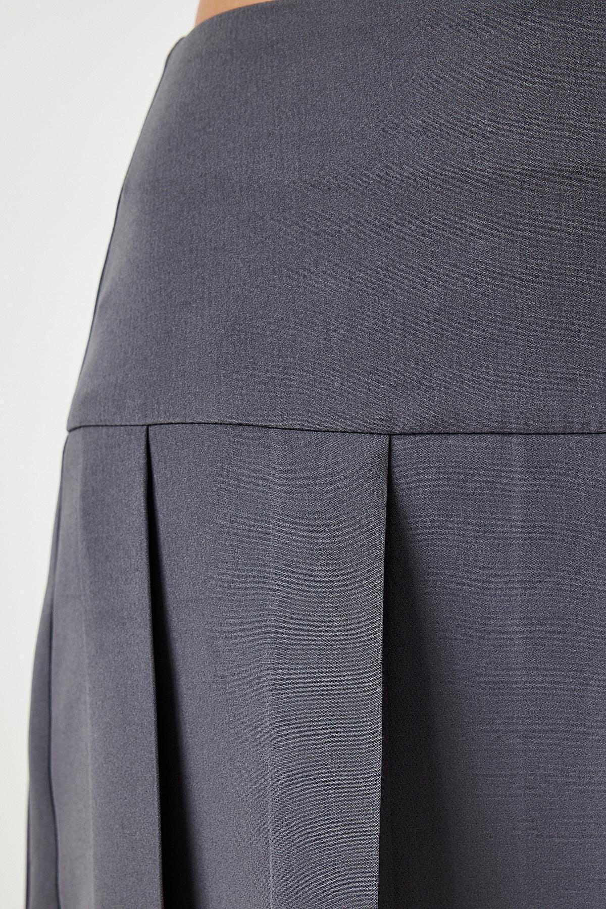 Grey Pleated Mini Skirt, C101_5724, large image number 4