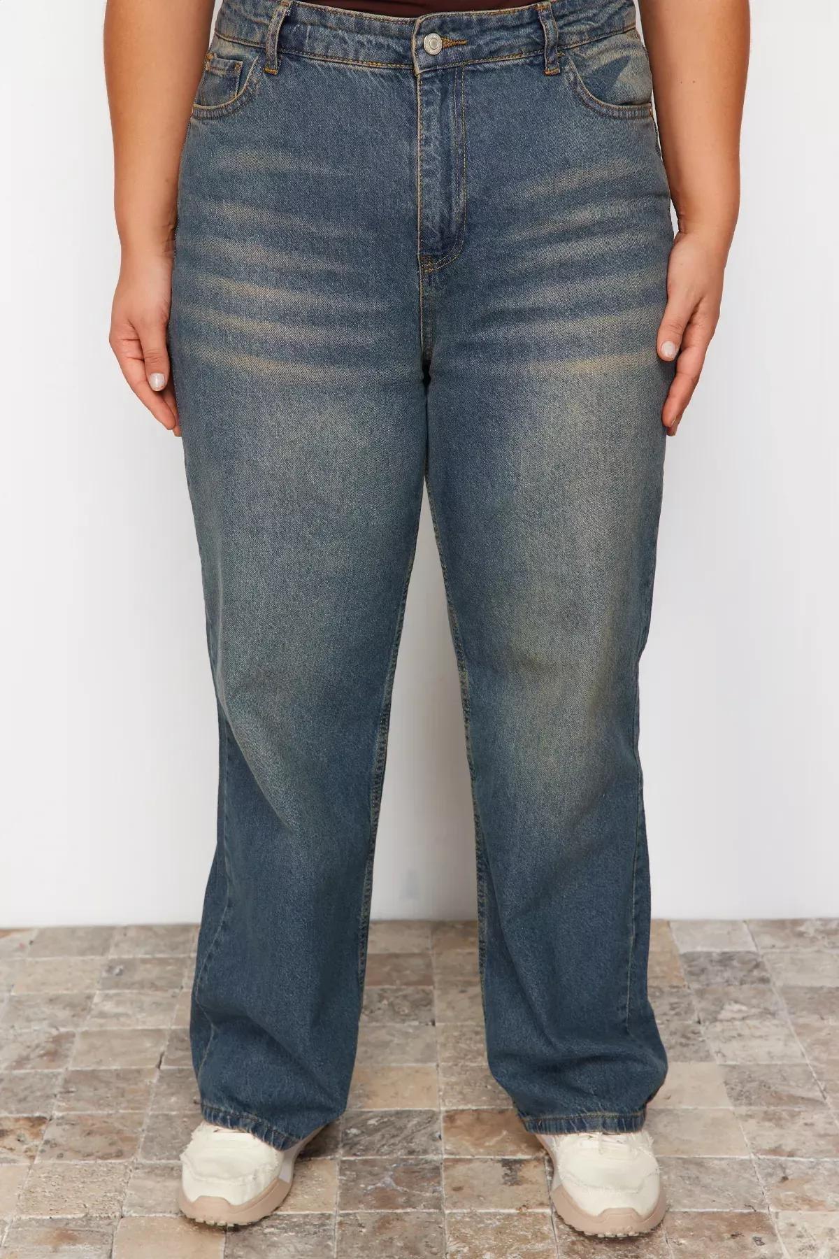 Blue Vintage Wide Cut Jeans, , large image number 8