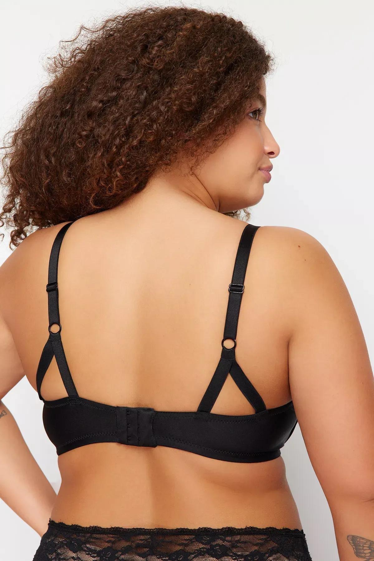 Black Piping Detailed Bra, C101_5720, large image number 2