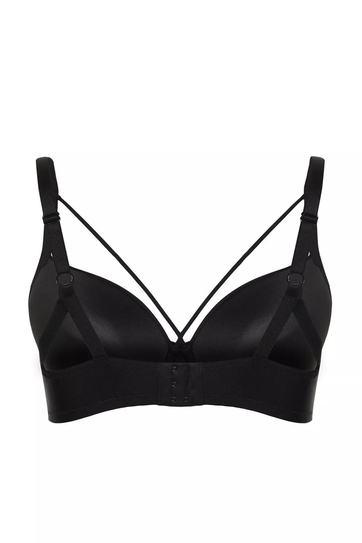 Black Piping Detailed Bra, C101_5720, large image number 5