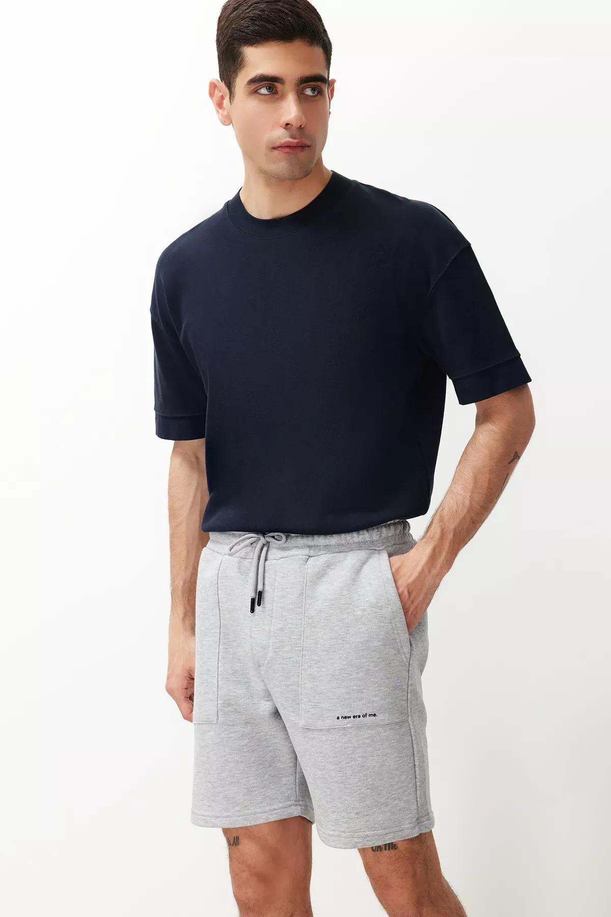 Grey Printed Shorts, , large image number 2