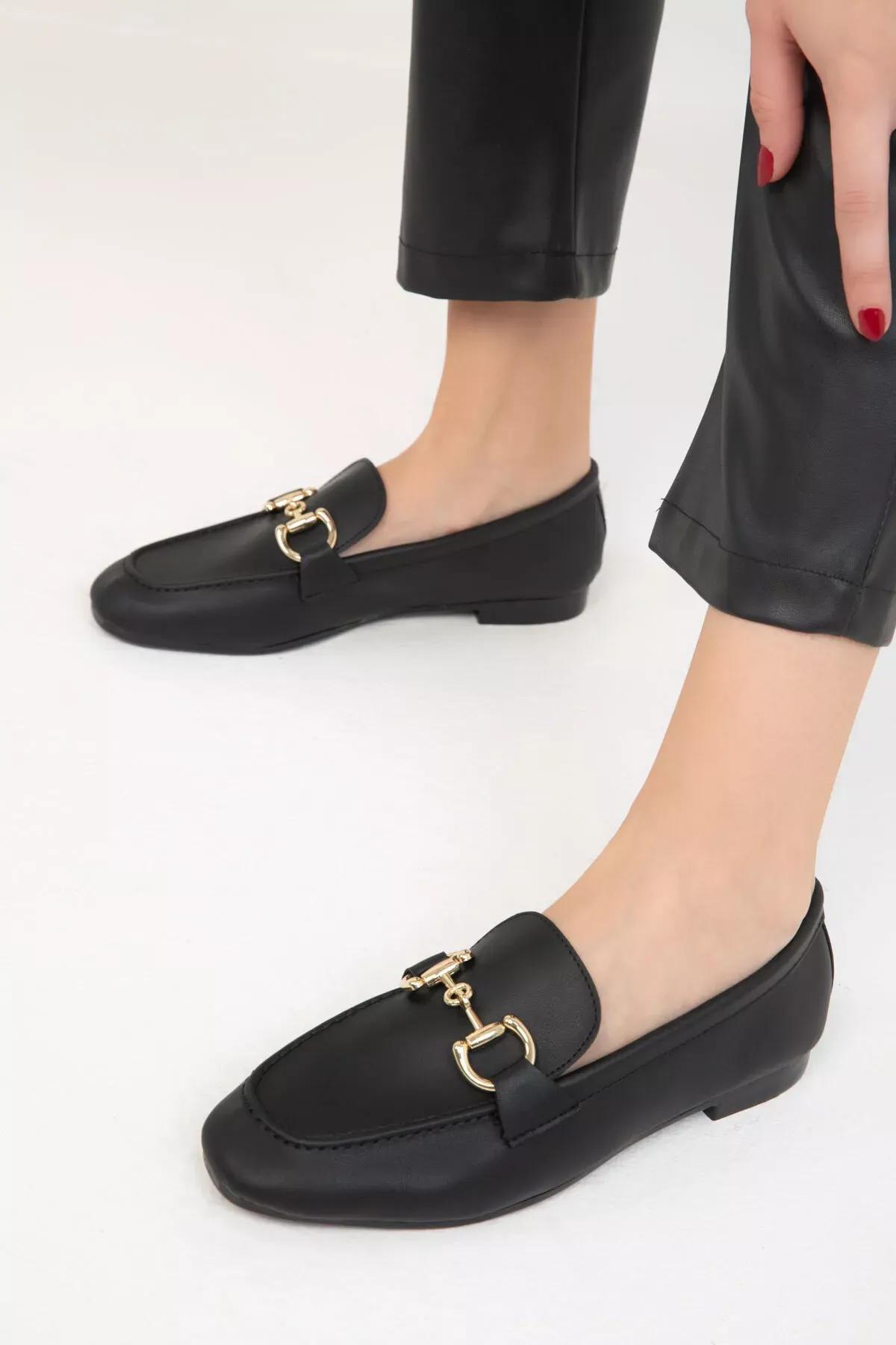 Black Loafer Shoes, , large image number 0