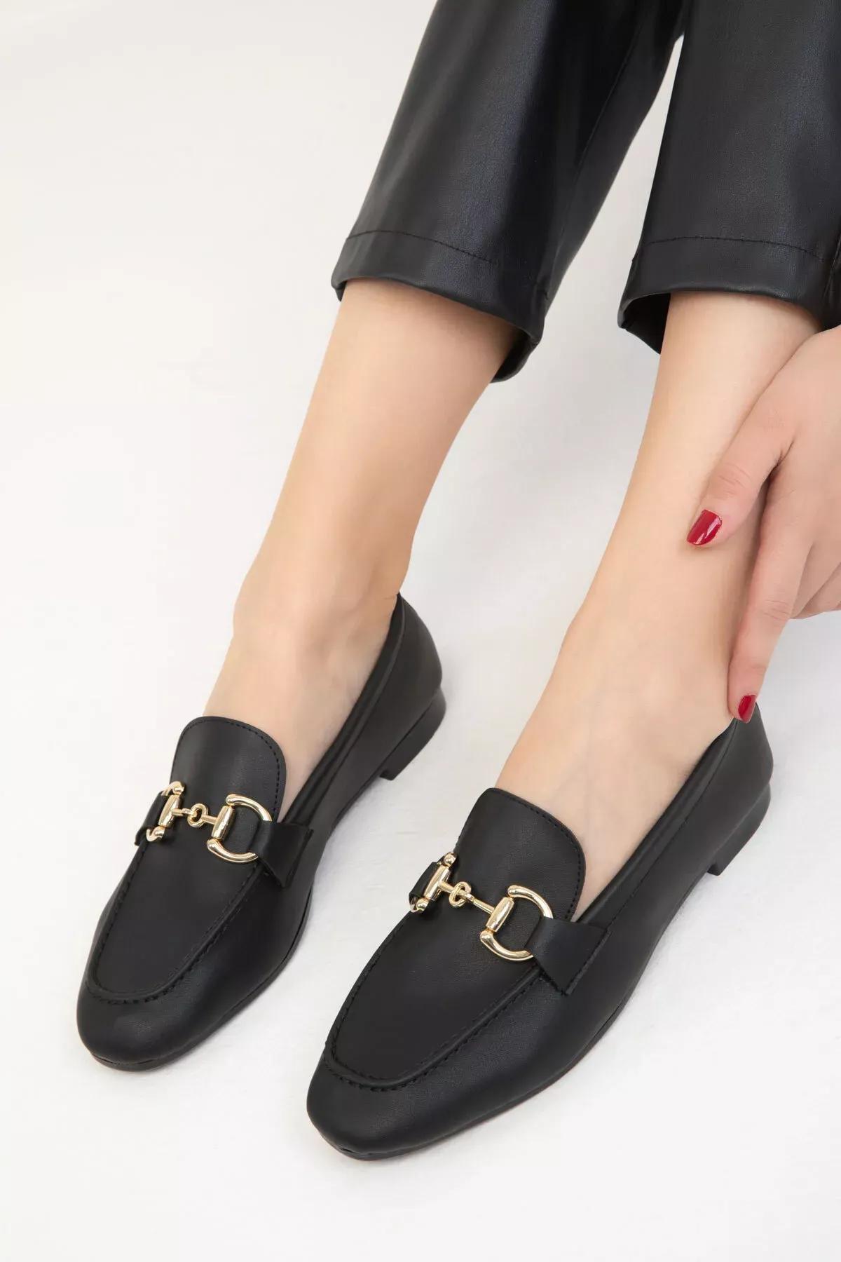 Black Loafer Shoes, , large image number 4