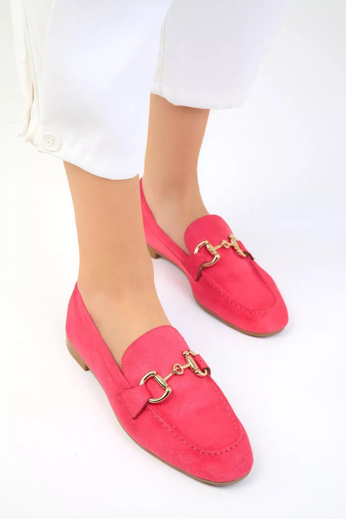 Pink Suede Loafers, , large image number 1