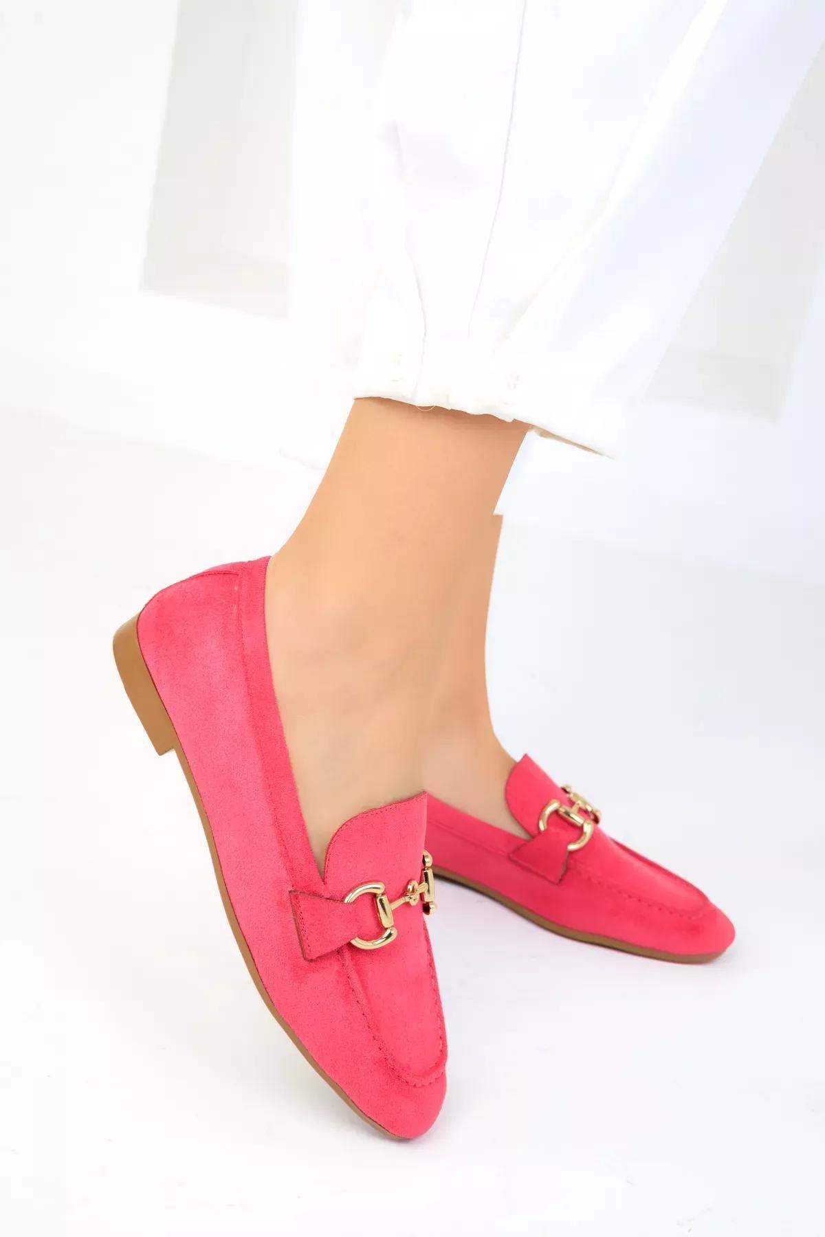 Pink Suede Loafers, , large image number 2