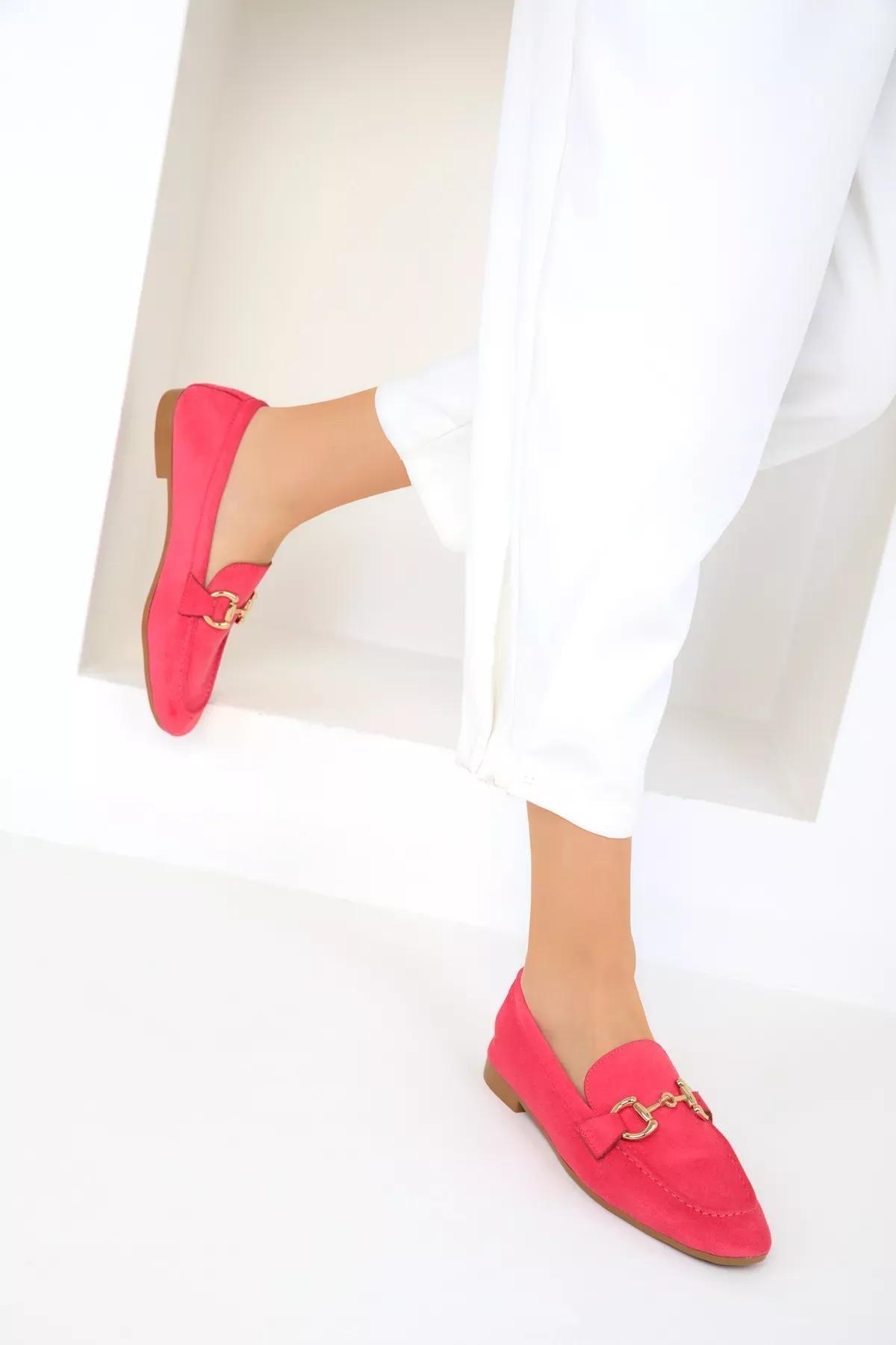 Pink Suede Loafers, , large image number 3