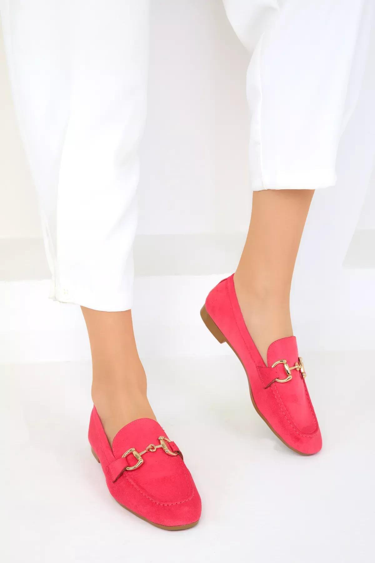 Pink Suede Loafers, , large image number 4